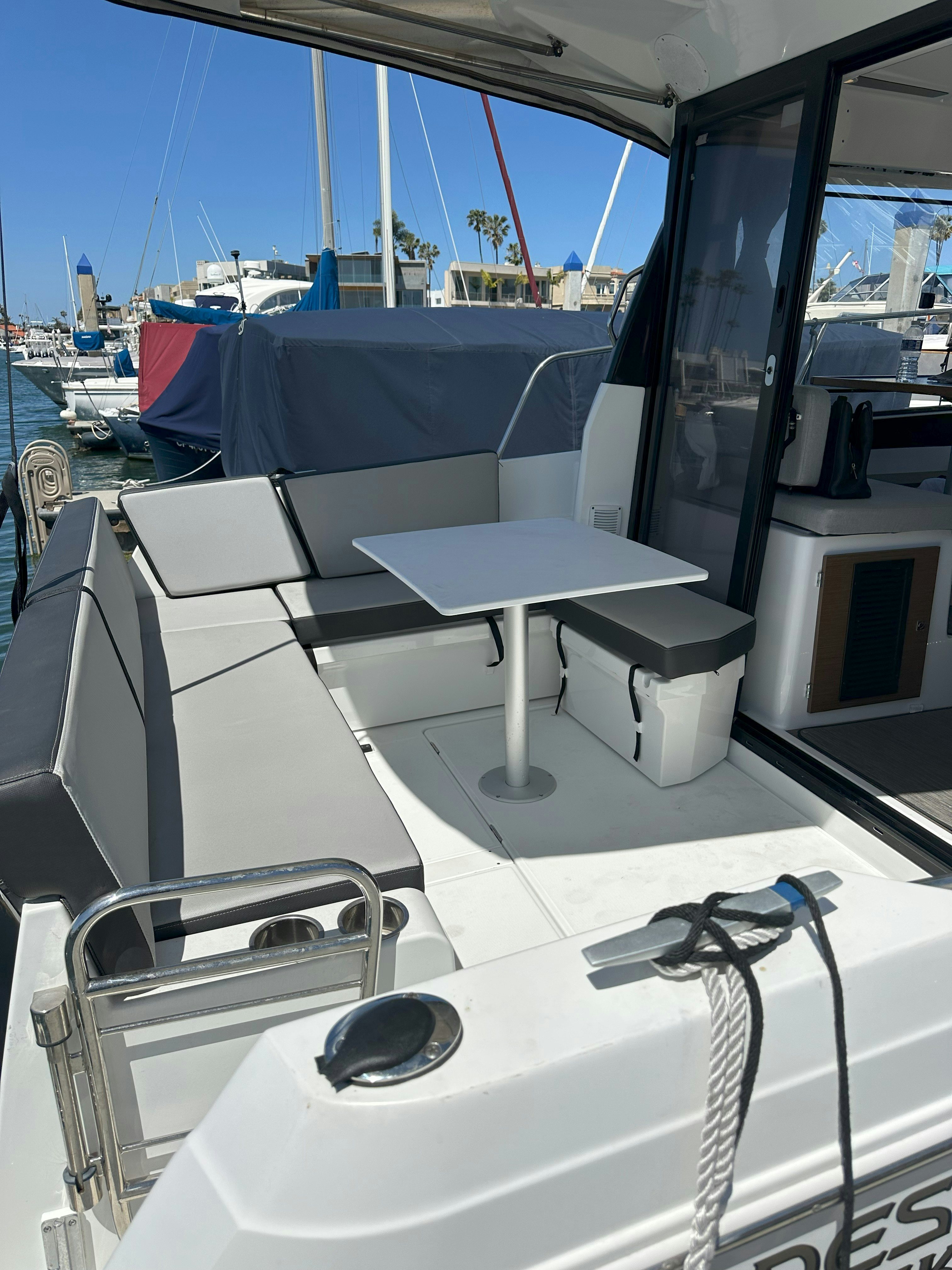 a boat on the water aboard DESTINATION UNKNOWN II Yacht for Sale