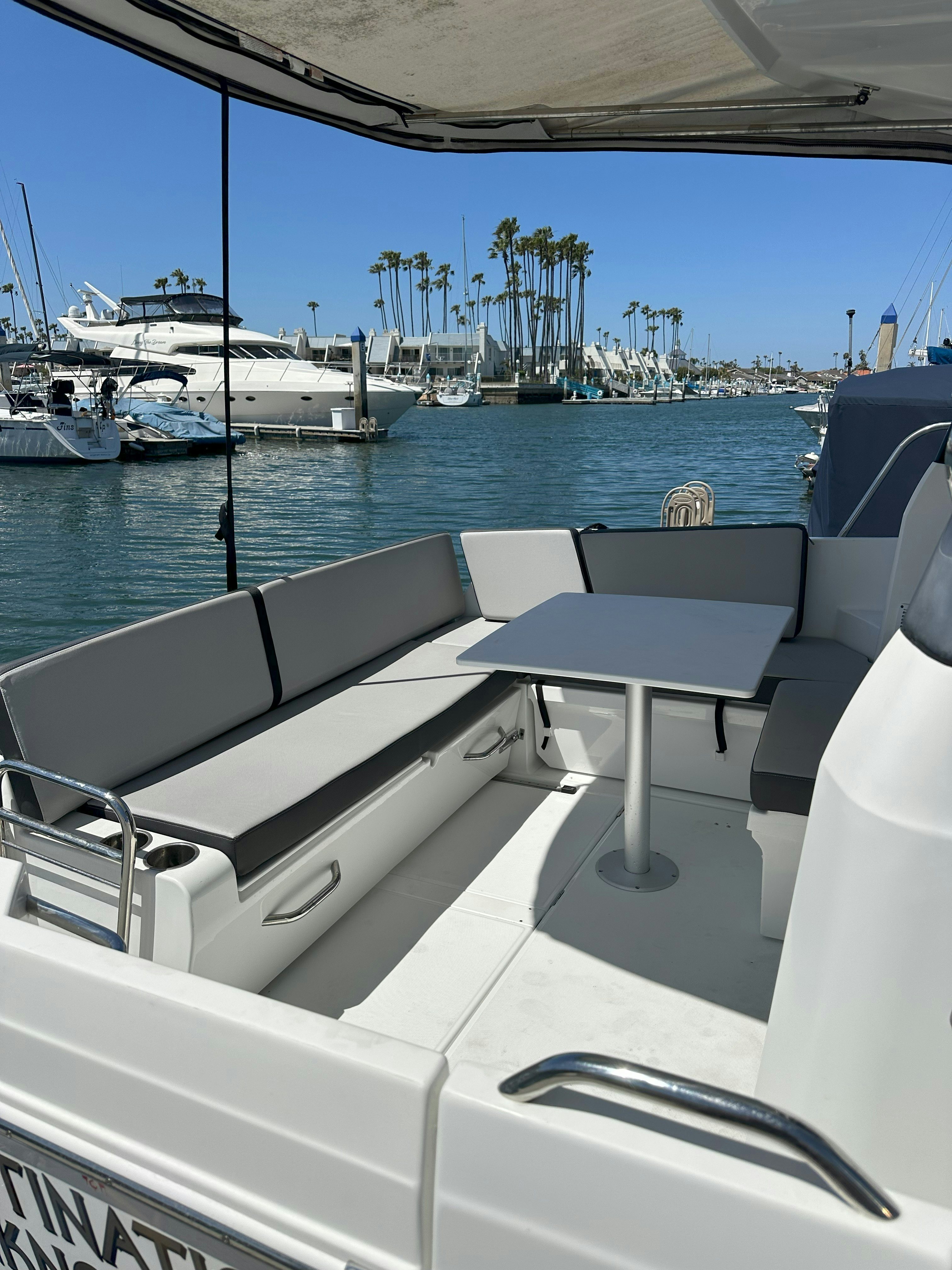 a boat on the water aboard DESTINATION UNKNOWN II Yacht for Sale