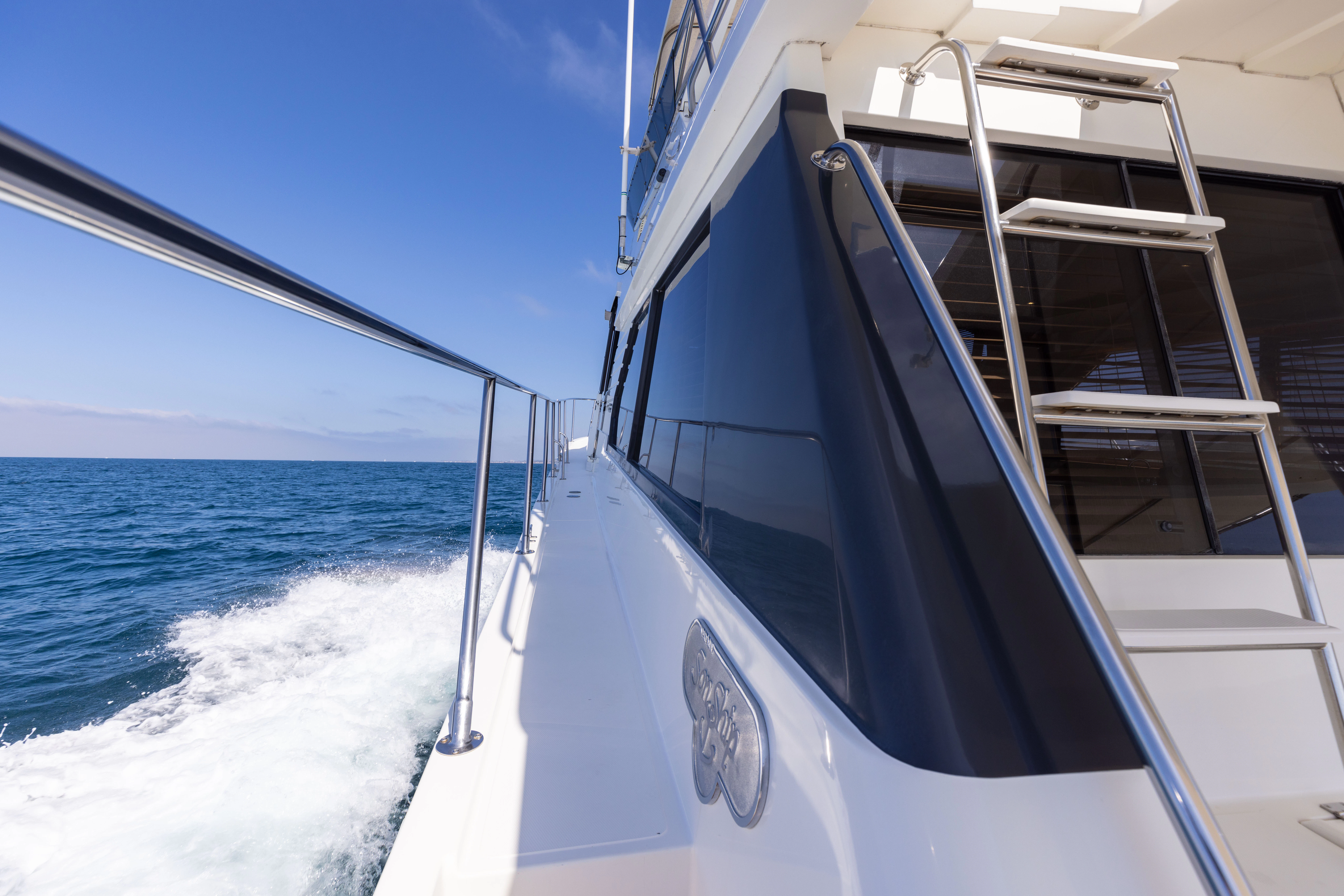 a boat on the water aboard 3TEN Yacht for Sale