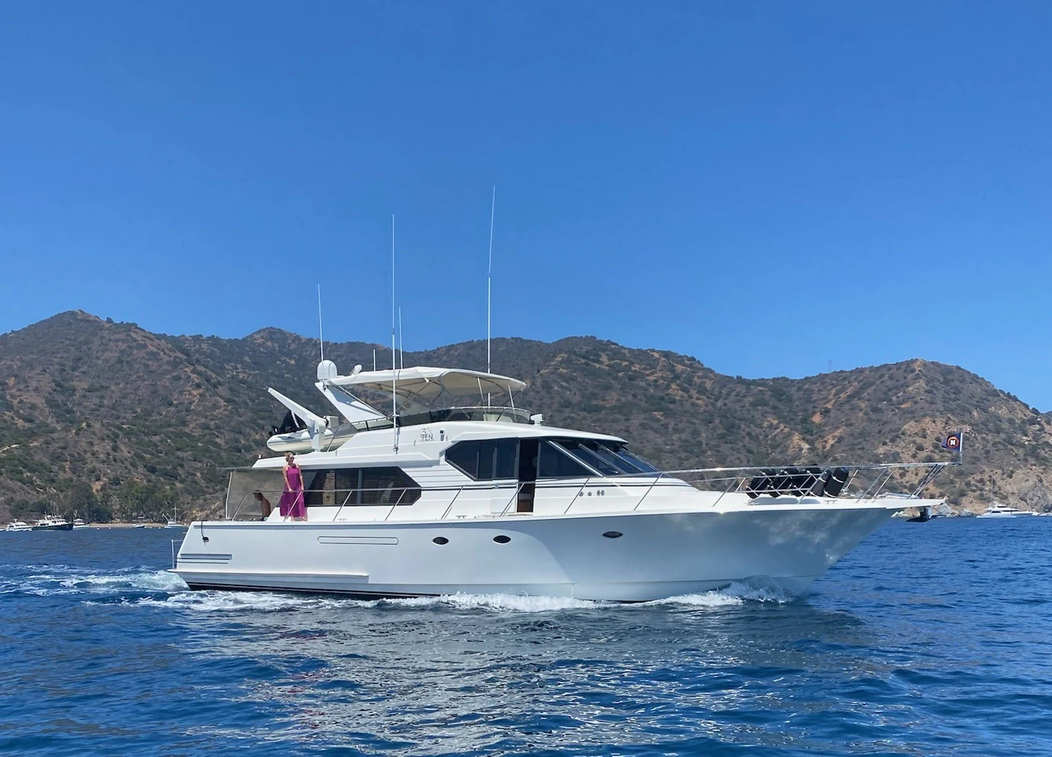a boat on the water aboard 3TEN Yacht for Sale