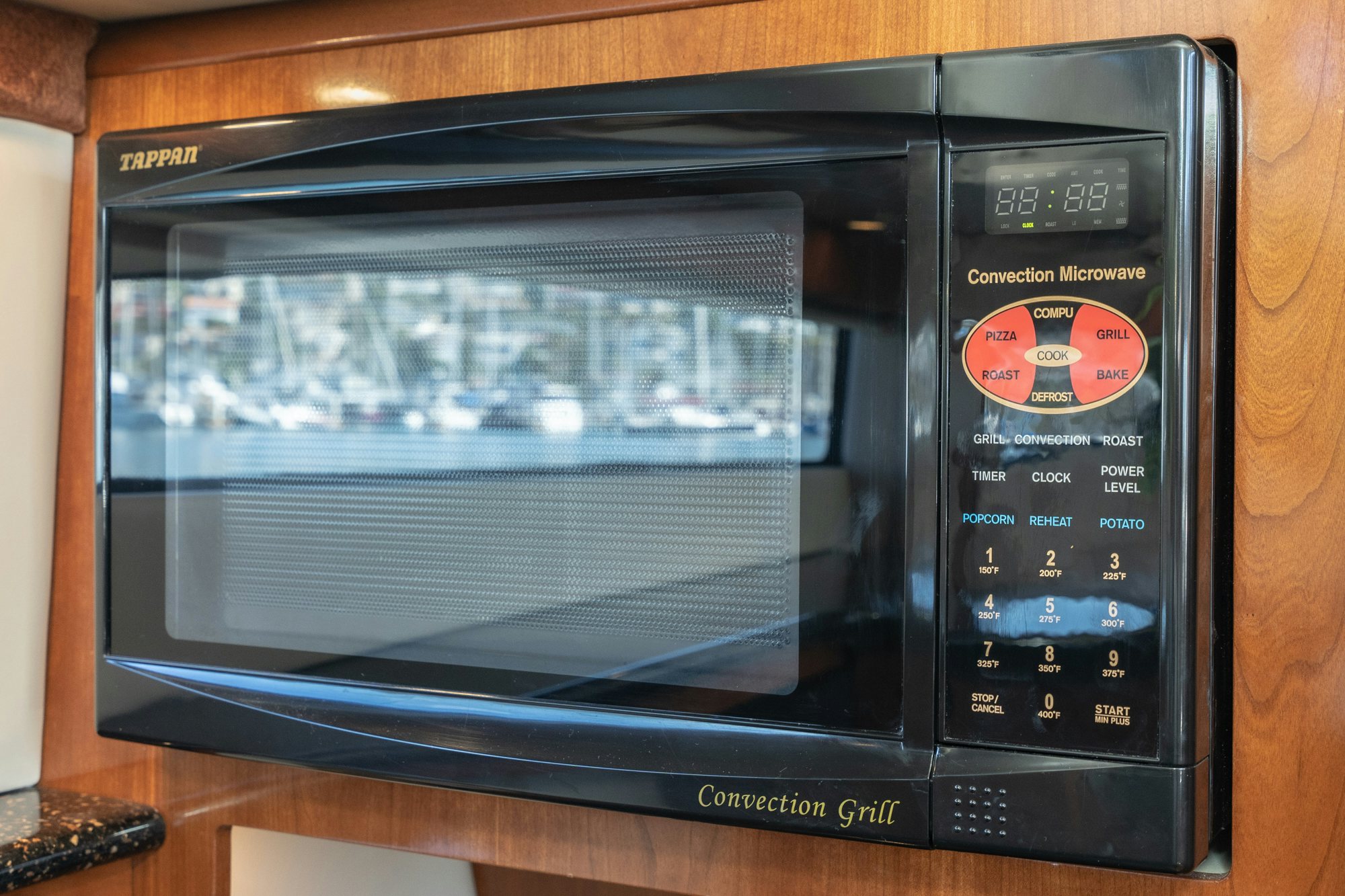 a black microwave oven aboard THE SEA IS FOR ME Yacht for Sale