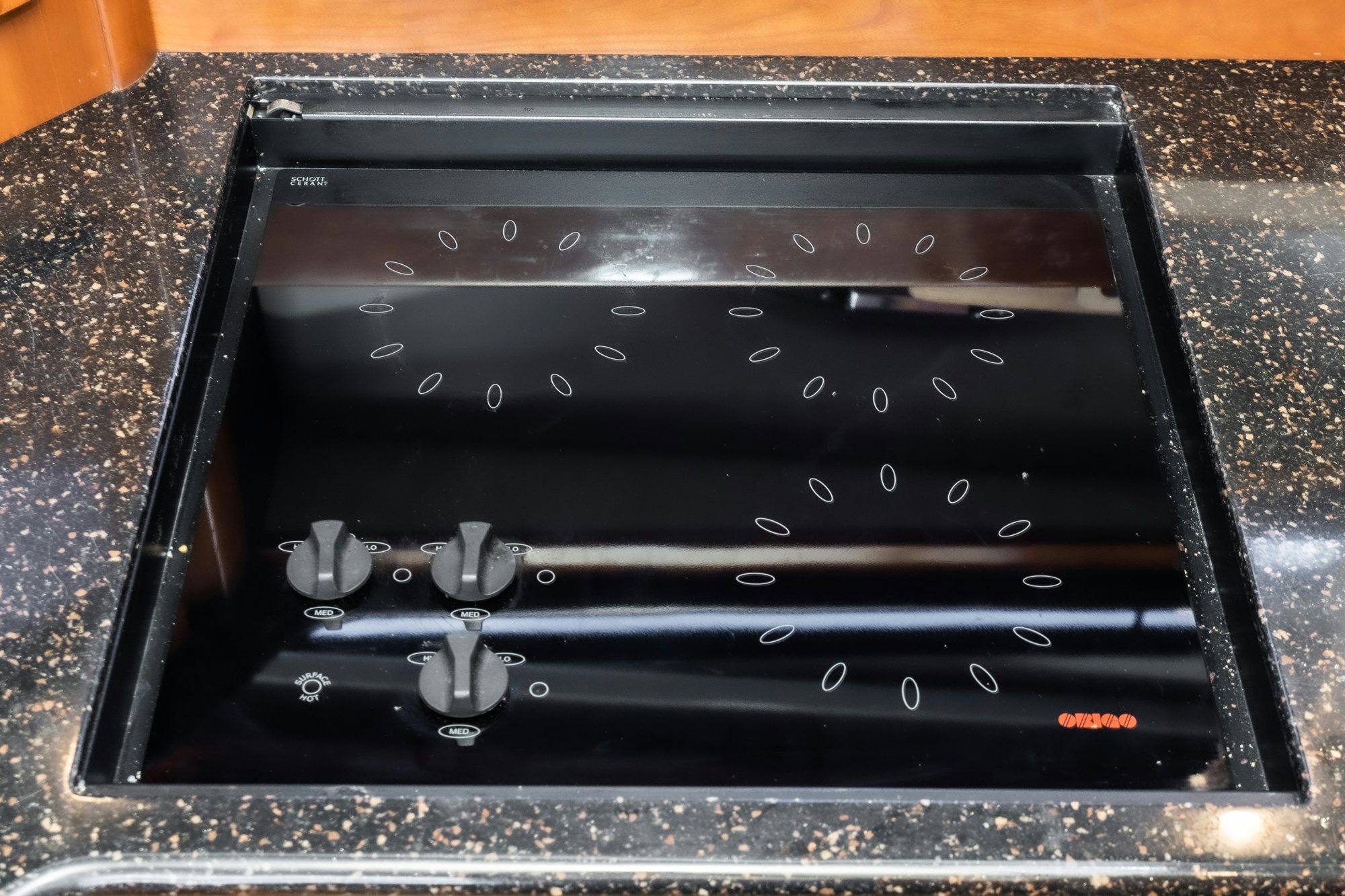 a black rectangular object with a silver object on it aboard THE SEA IS FOR ME Yacht for Sale