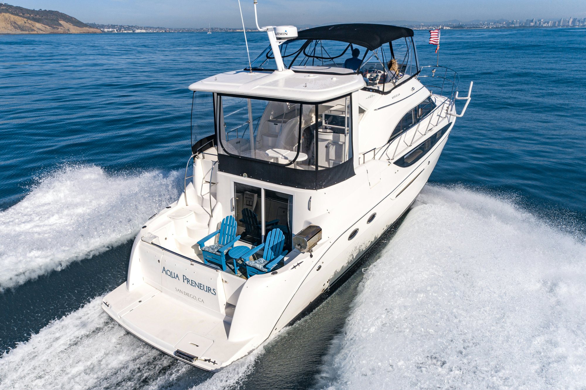 a boat on the water aboard THE SEA IS FOR ME Yacht for Sale