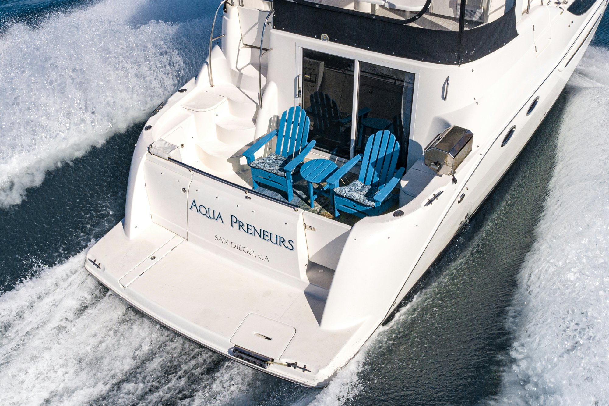 a boat on the beach aboard THE SEA IS FOR ME Yacht for Sale