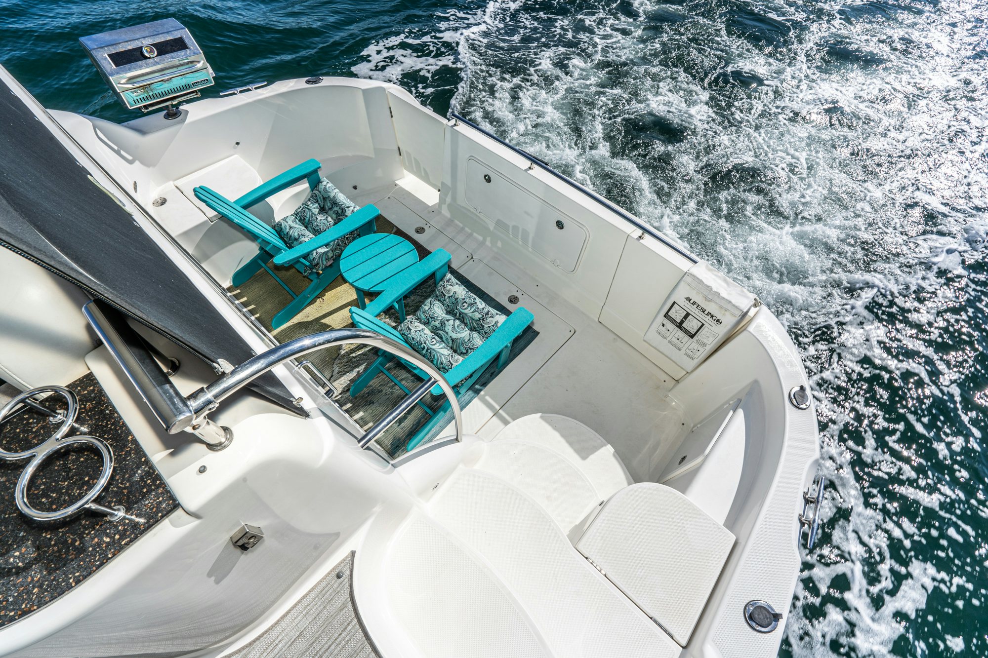 a boat on the water aboard THE SEA IS FOR ME Yacht for Sale