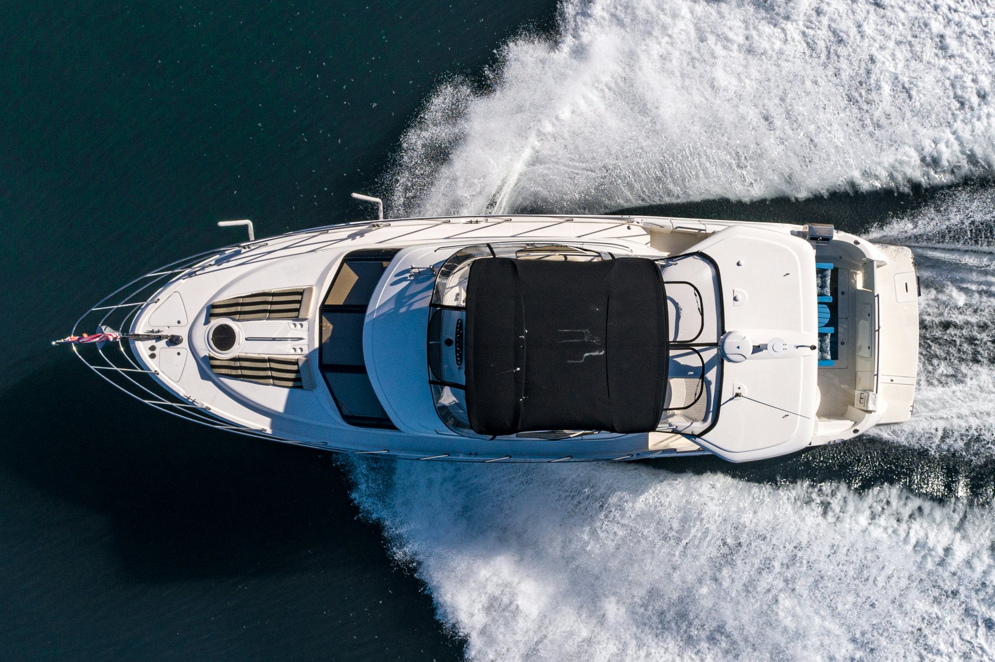 a high angle view of a boat aboard THE SEA IS FOR ME Yacht for Sale