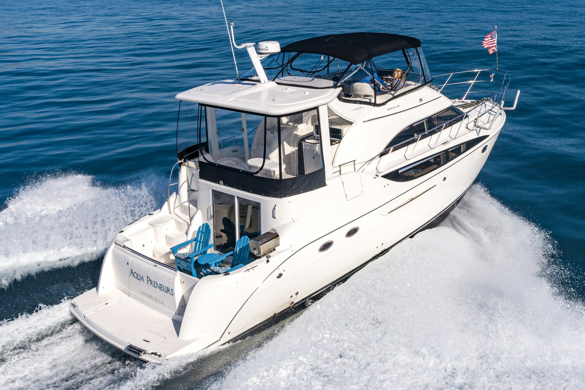 a boat on the water aboard THE SEA IS FOR ME Yacht for Sale