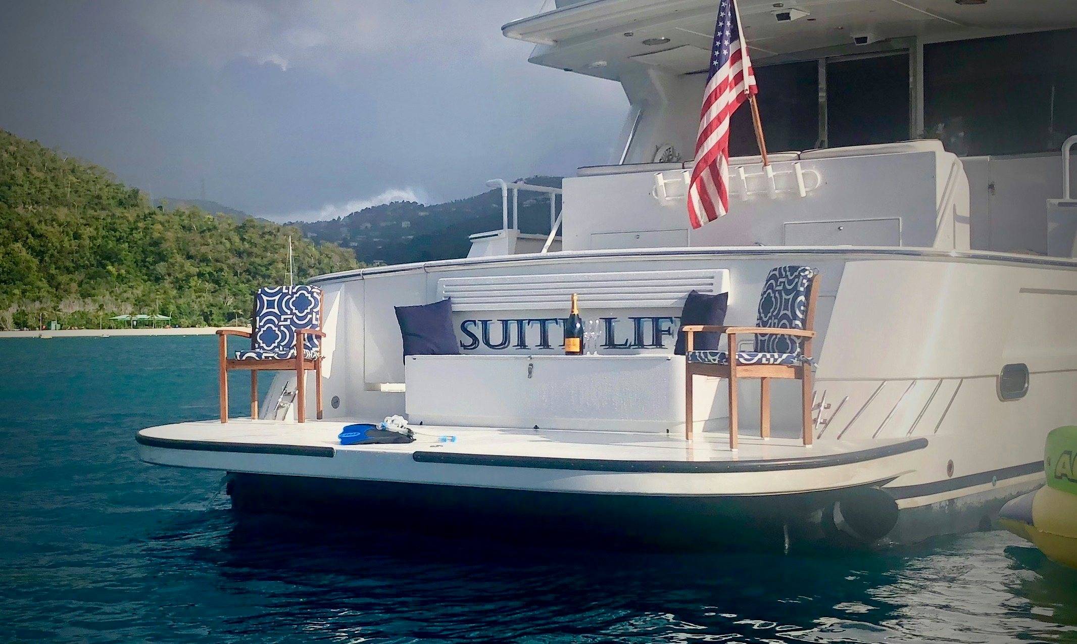 a boat on the water aboard SUITE LIFE Yacht for Sale