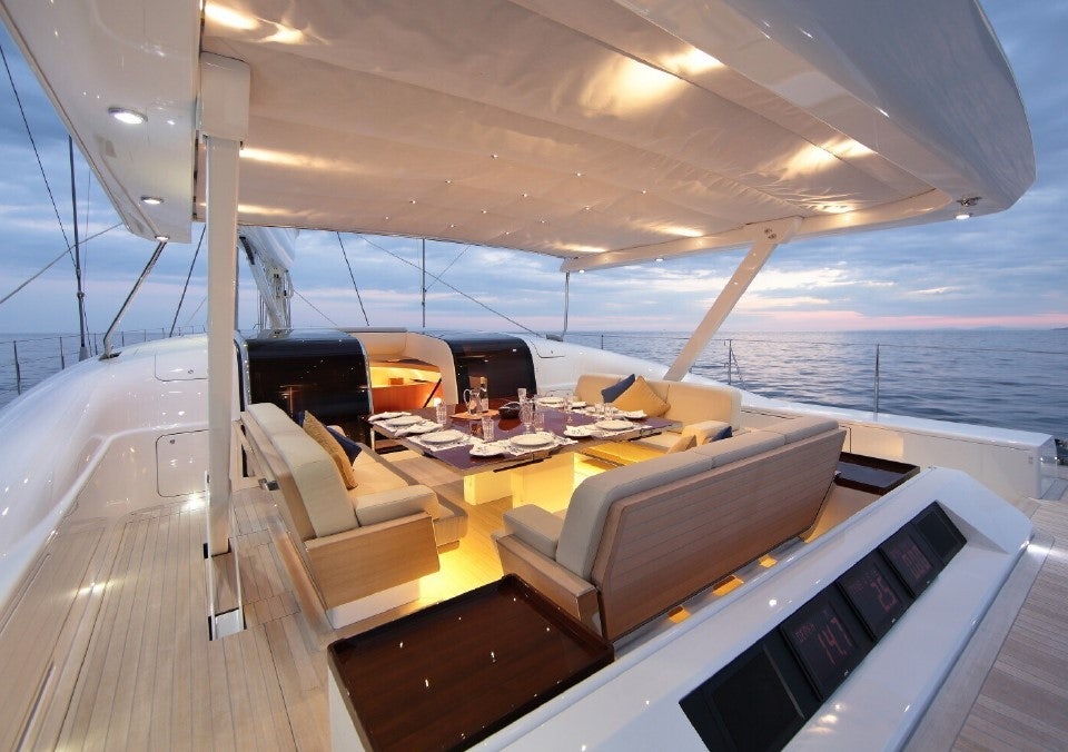 a boat on the water aboard MIRASOL Yacht for Sale