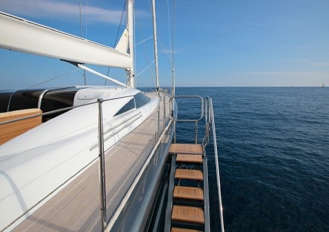 a boat on the water aboard MIRASOL Yacht for Sale