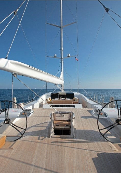 a boat on the water aboard MIRASOL Yacht for Sale