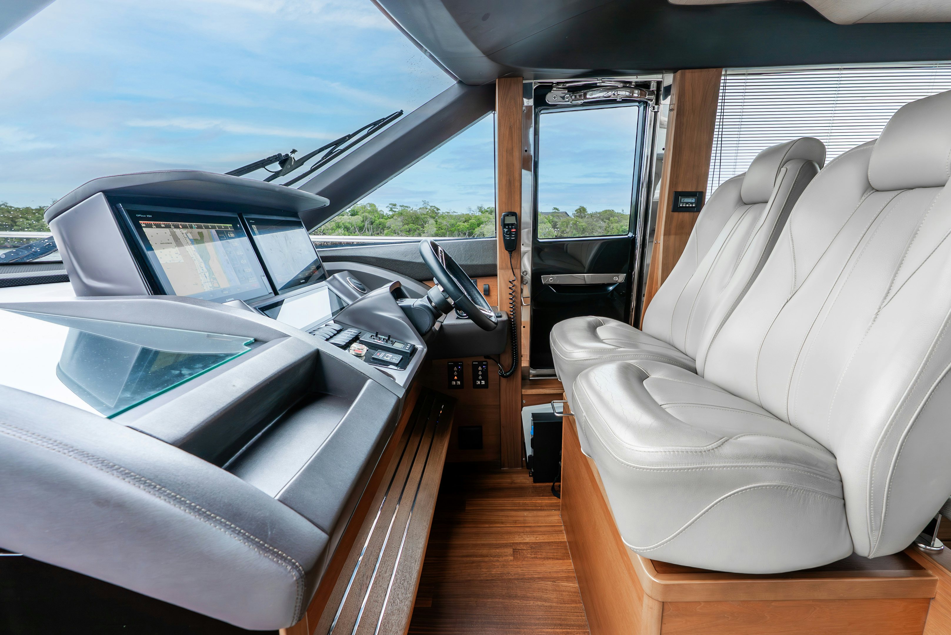 inside of a car aboard MAMU Yacht for Sale