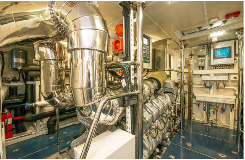 a room with machinery aboard HOMECOMING Yacht for Sale