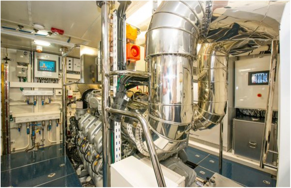 a room with machinery aboard HOMECOMING Yacht for Sale