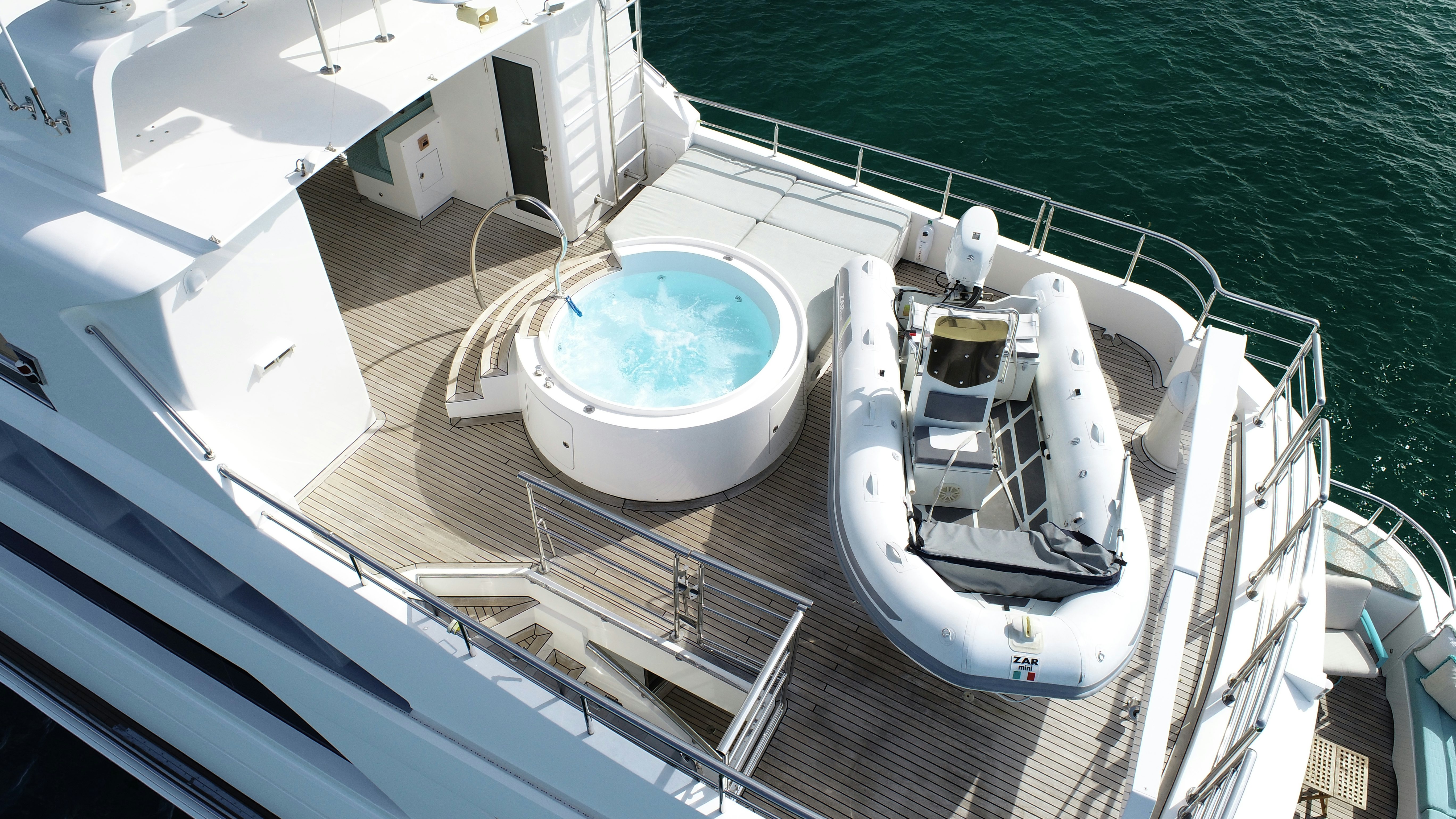 a large white ship in the water aboard HOMECOMING Yacht for Sale