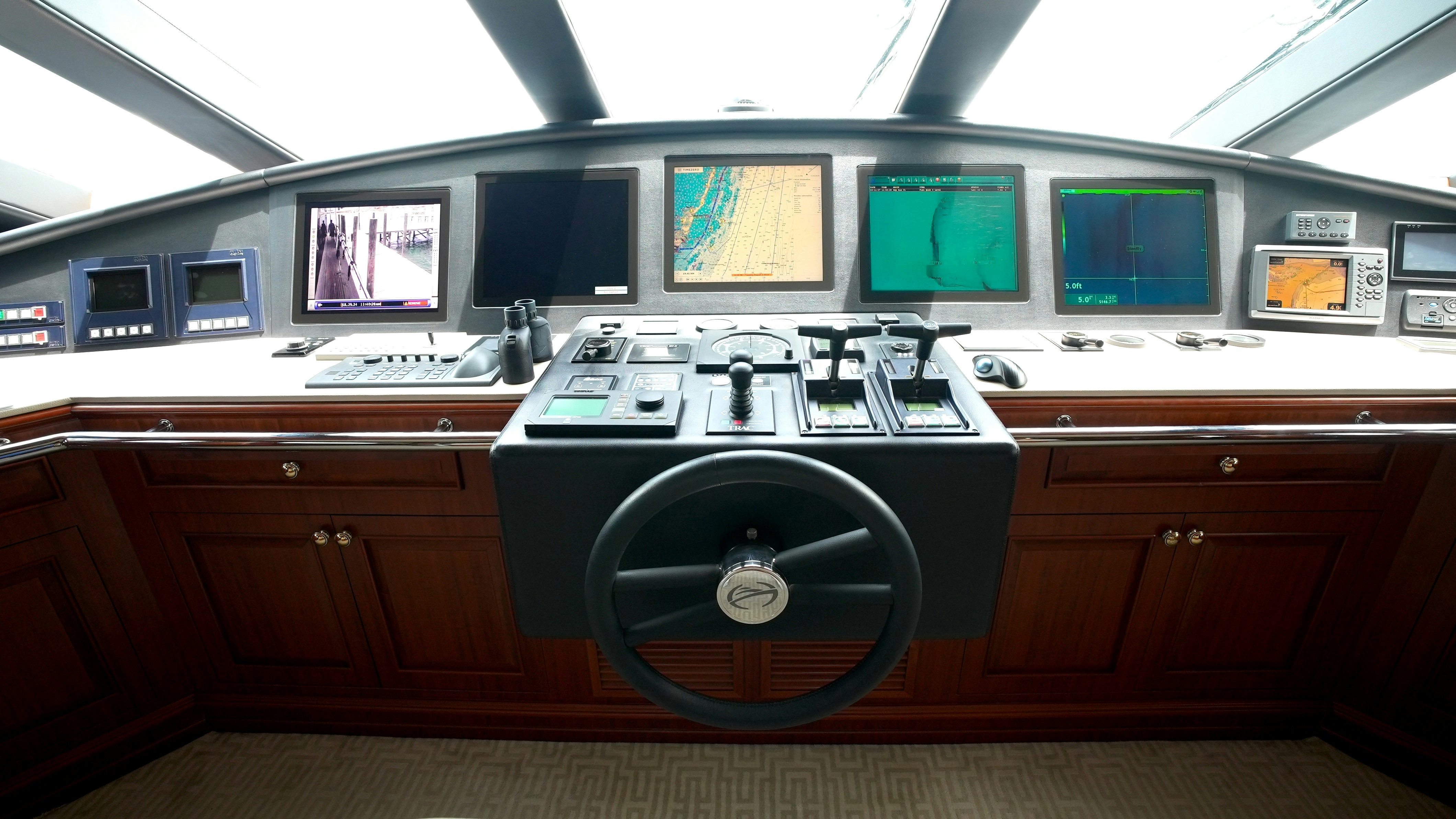 a large machine in a room aboard HOMECOMING Yacht for Sale