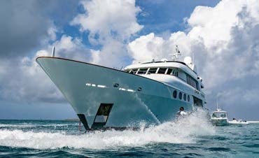 a boat in the water aboard RELENTLESS Yacht for Charter