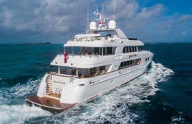 a ship on the water aboard RELENTLESS Yacht for Charter