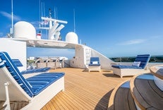 a deck of a ship aboard RELENTLESS Yacht for Charter