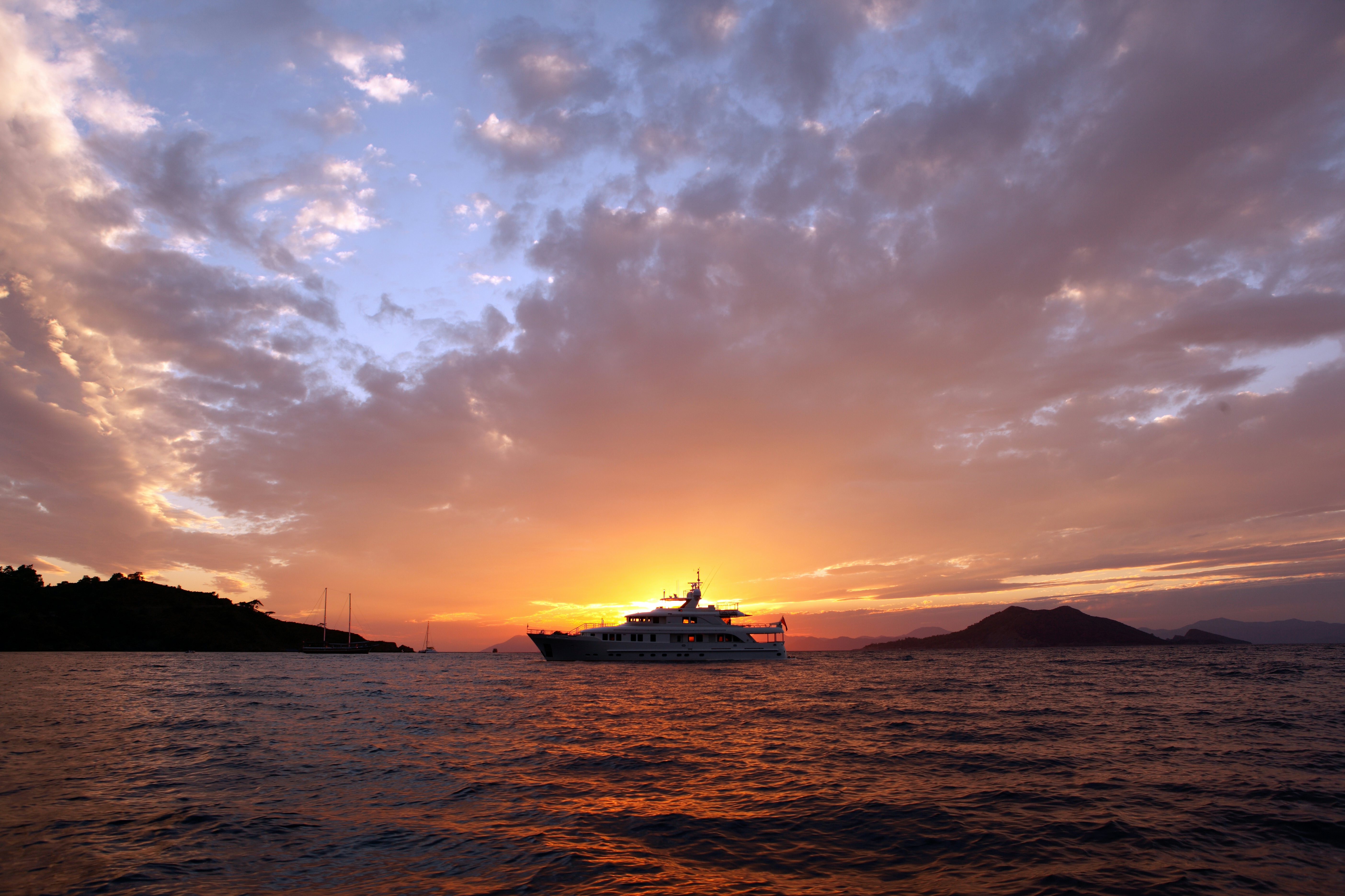 a boat in the water aboard METSUYAN IV Yacht for Charter