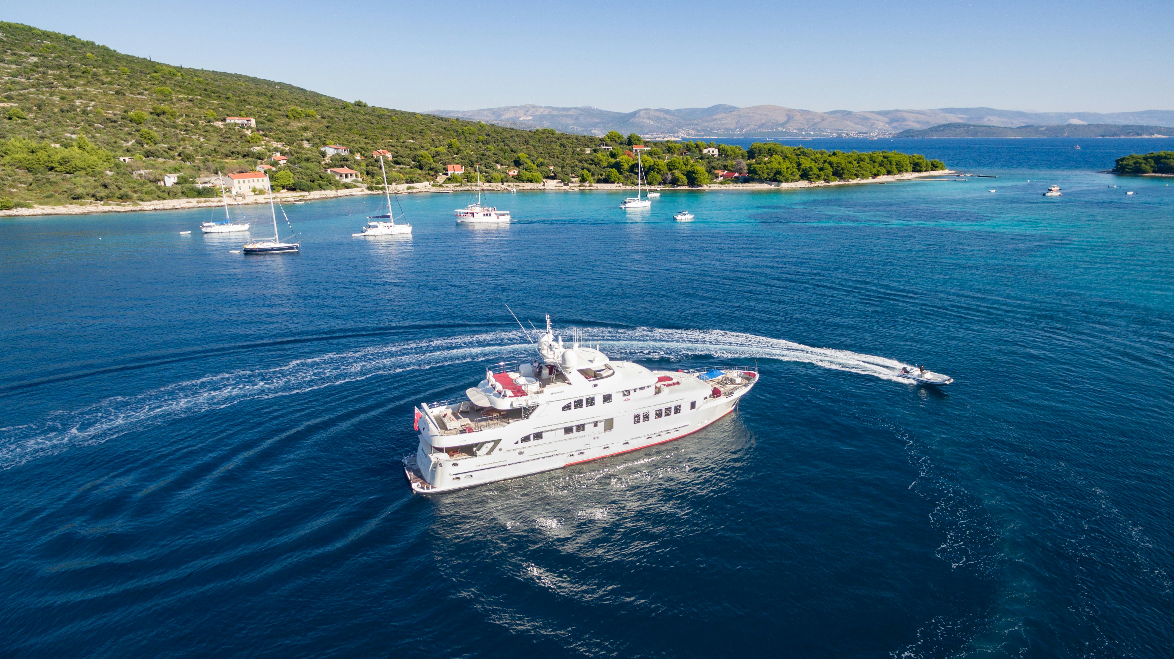 a boat on the water aboard METSUYAN IV Yacht for Charter