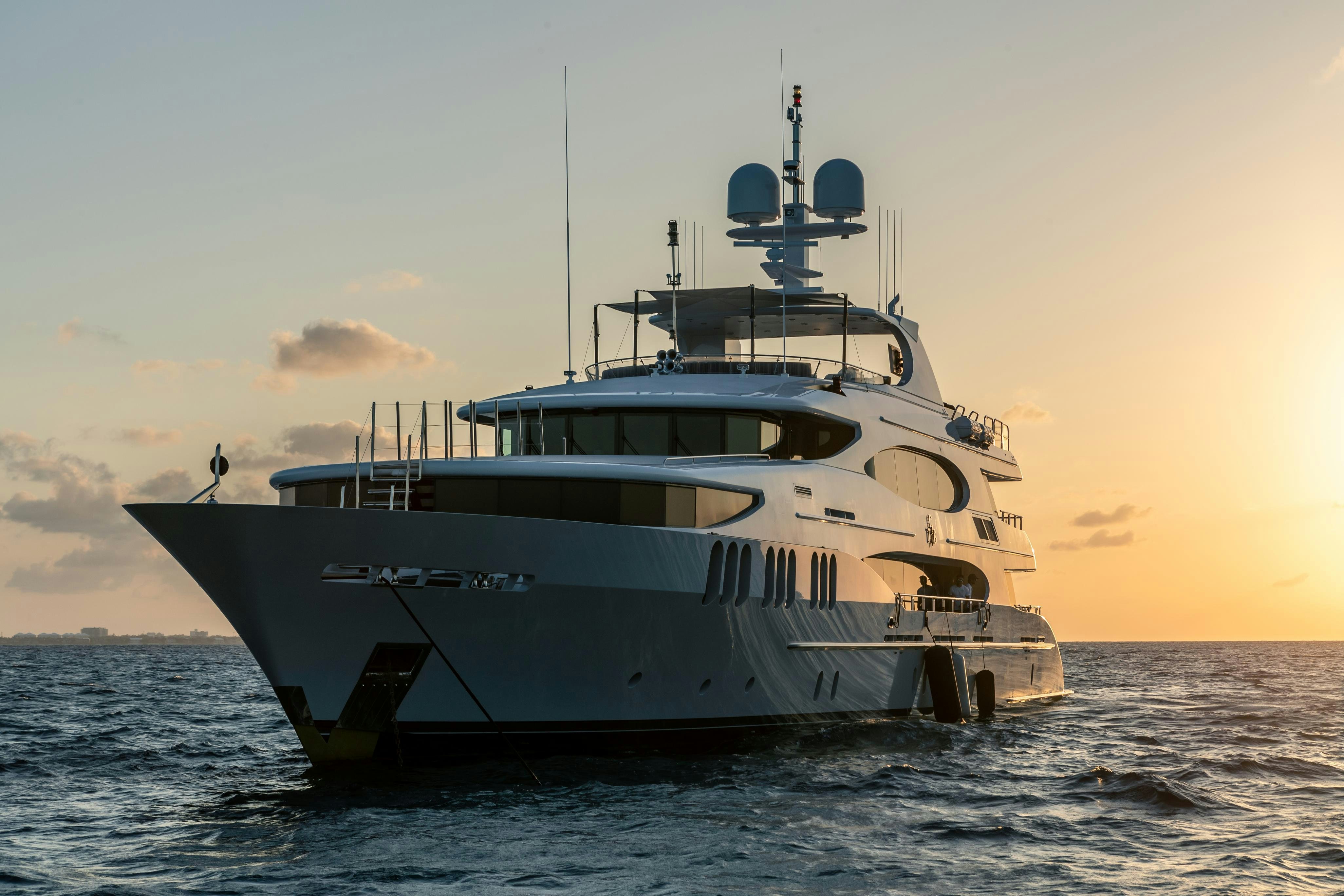 a boat in the water aboard TCB Yacht for Charter