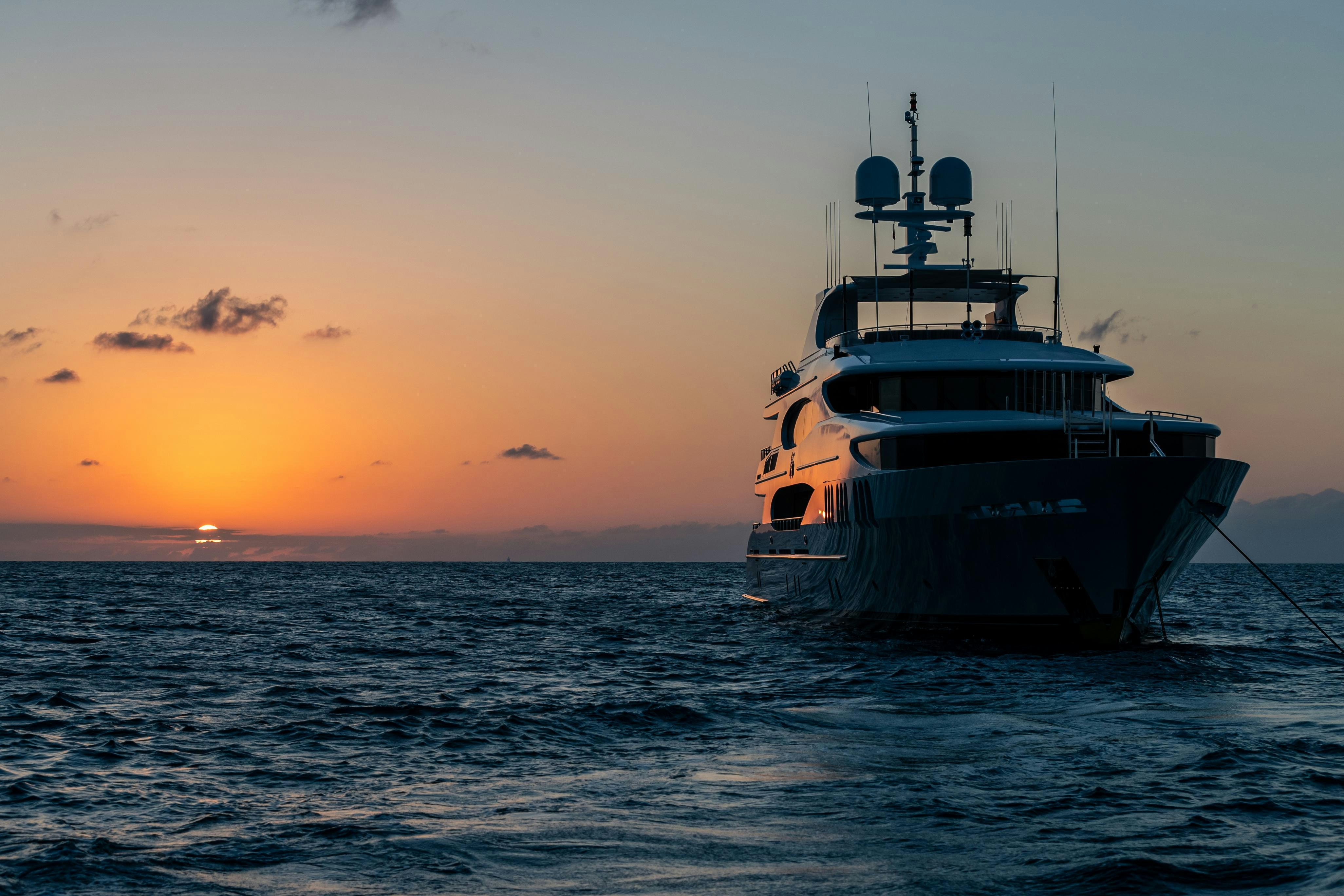 a boat in the water aboard TCB Yacht for Charter