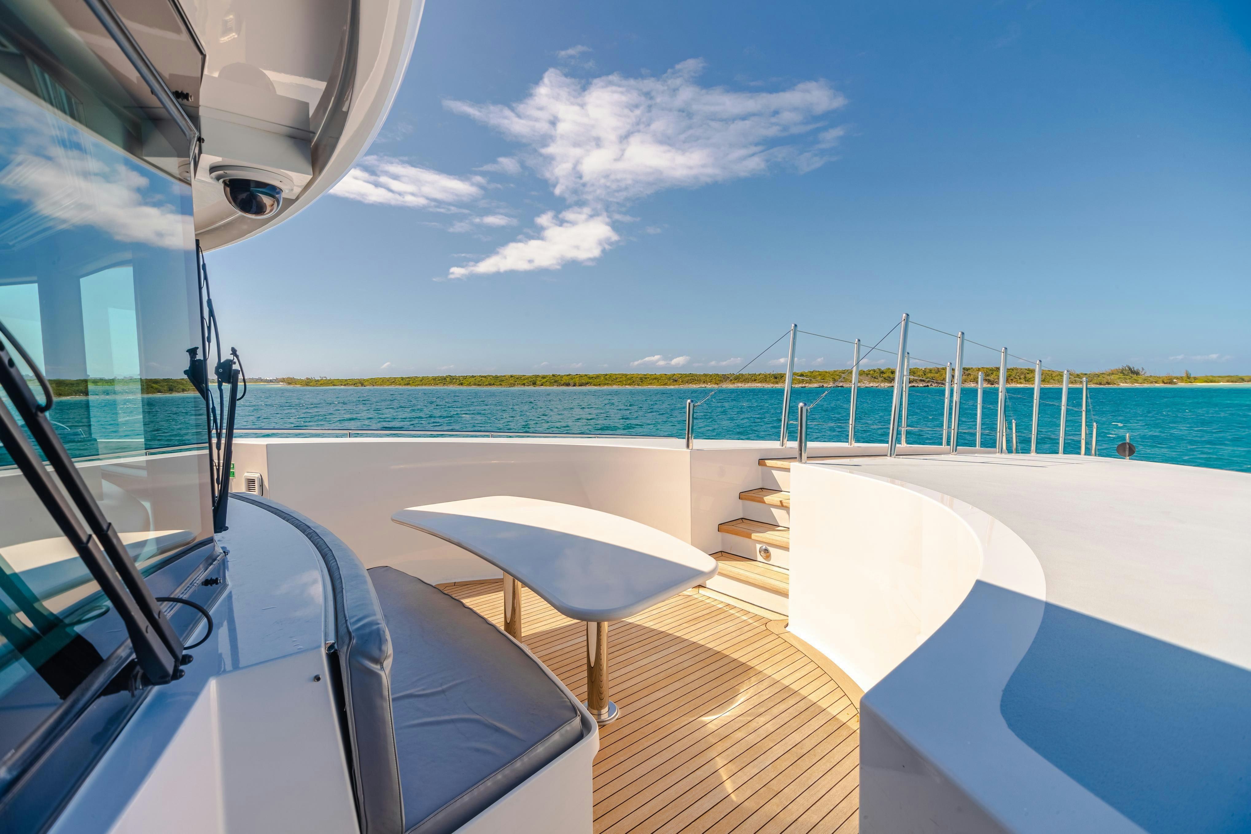 a boat on the water aboard TCB Yacht for Charter