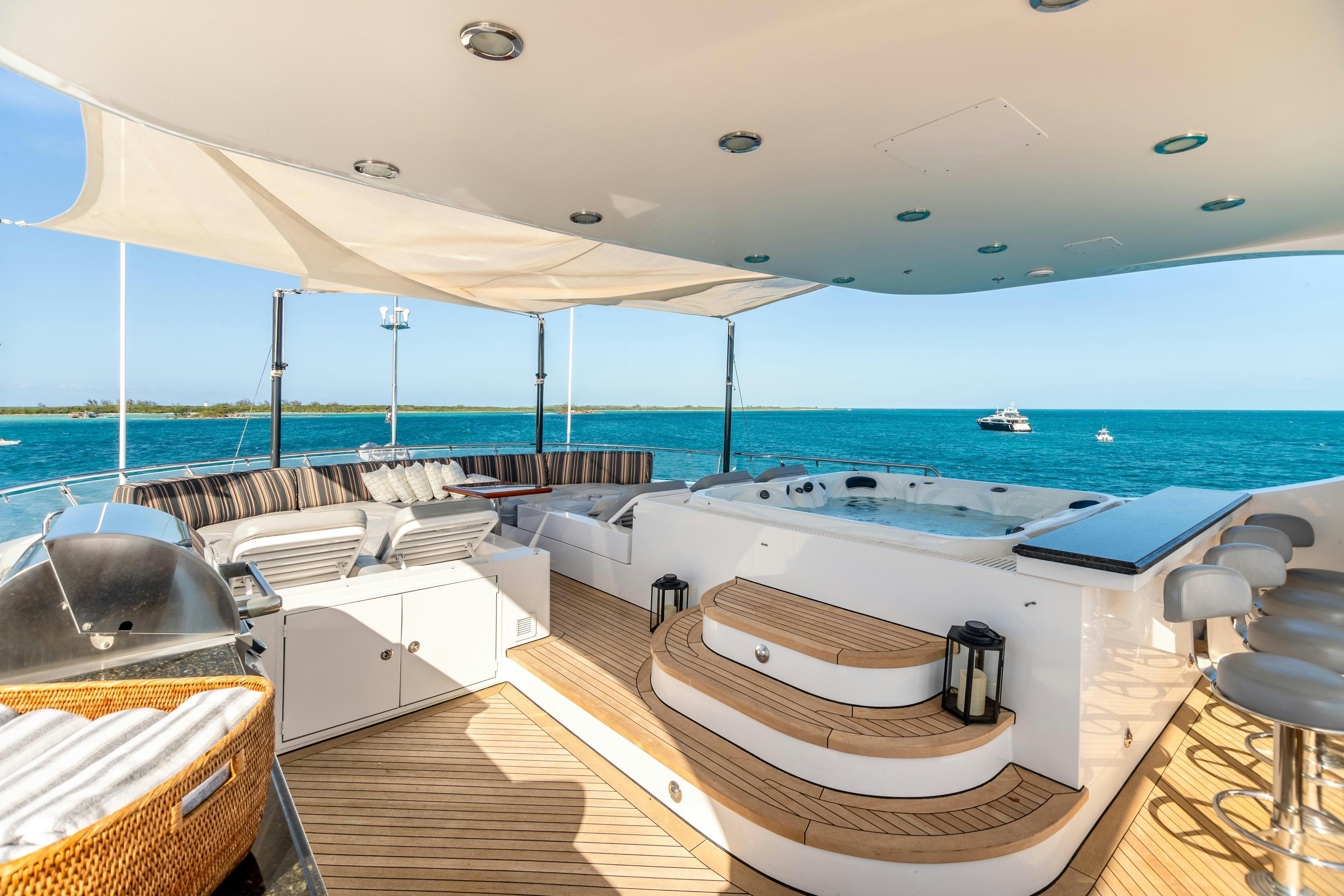 a boat on the water aboard TCB Yacht for Charter