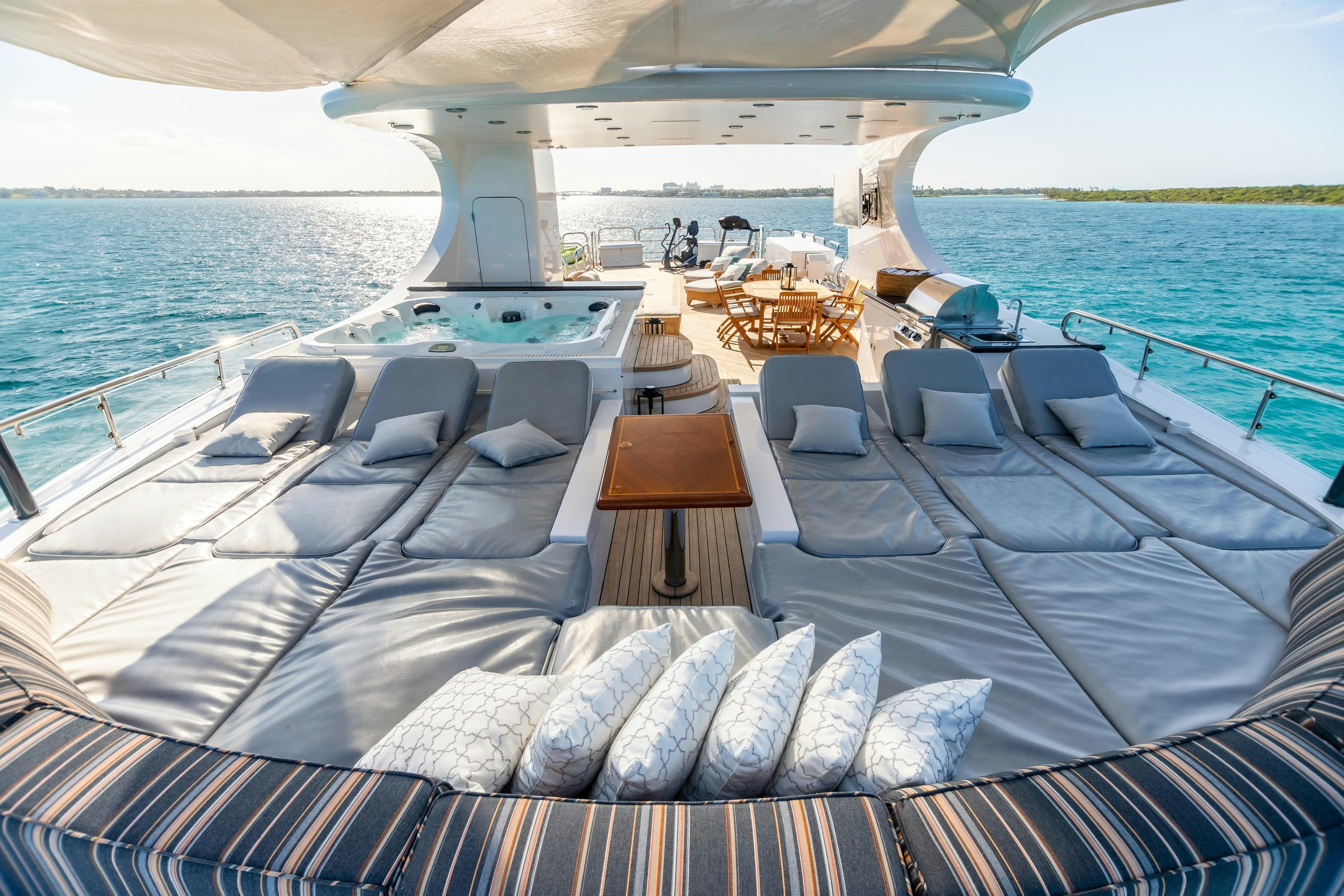 a boat on the water aboard TCB Yacht for Charter