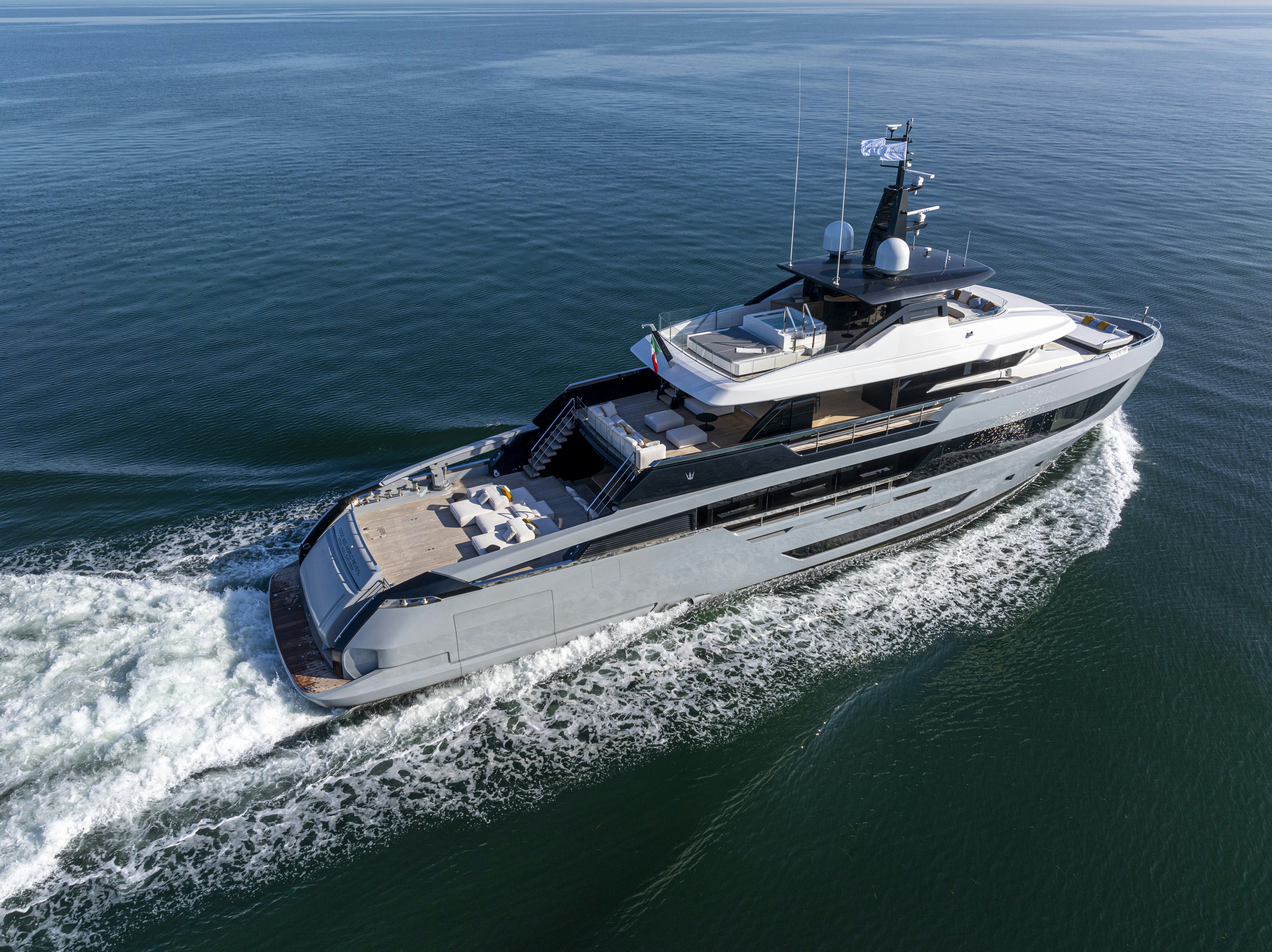 a ship on the water aboard OCEAN KING DOGE 400 Yacht for Sale