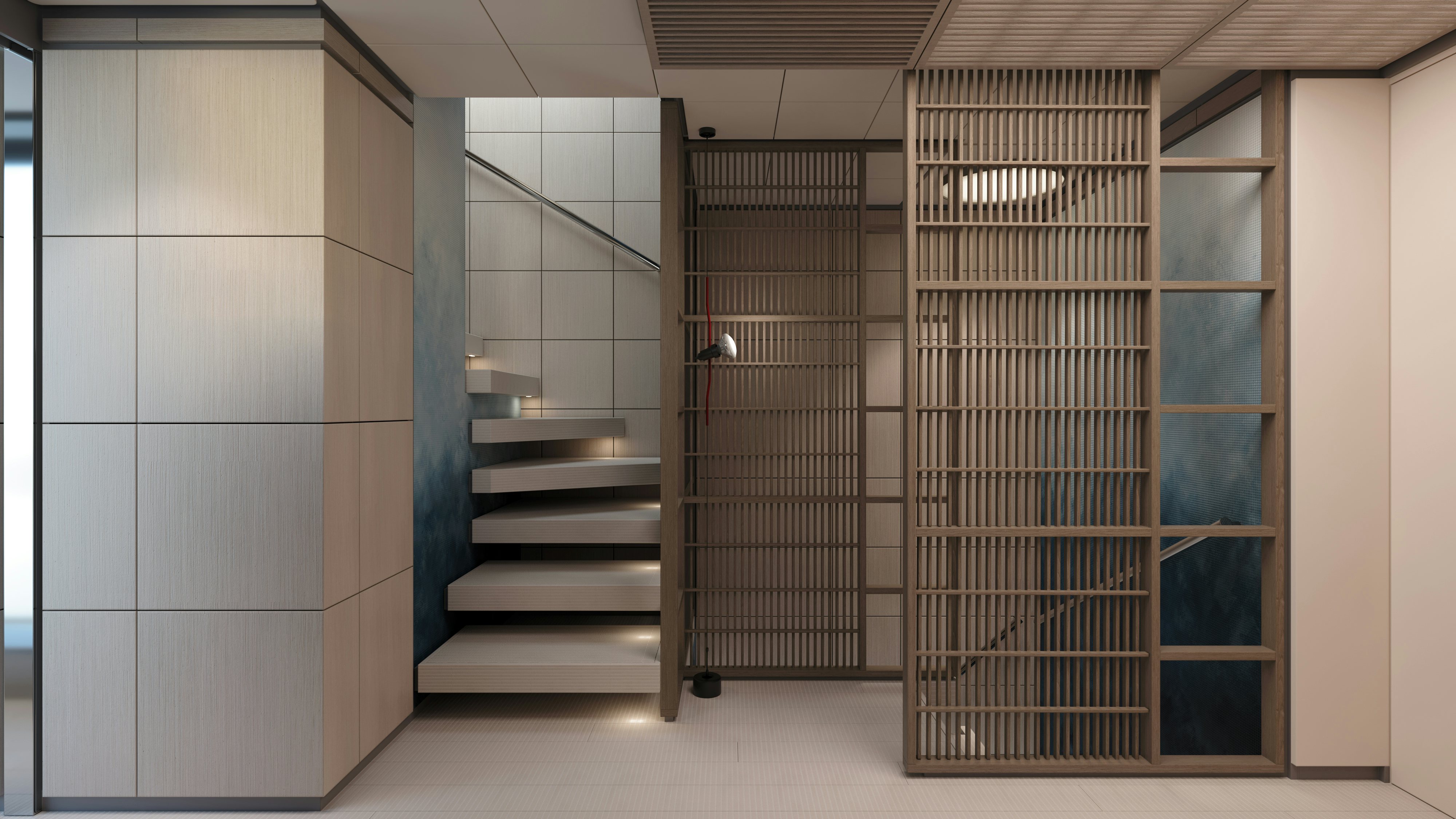 a set of wooden doors aboard OCEAN KING DOGE 400 Yacht for Sale