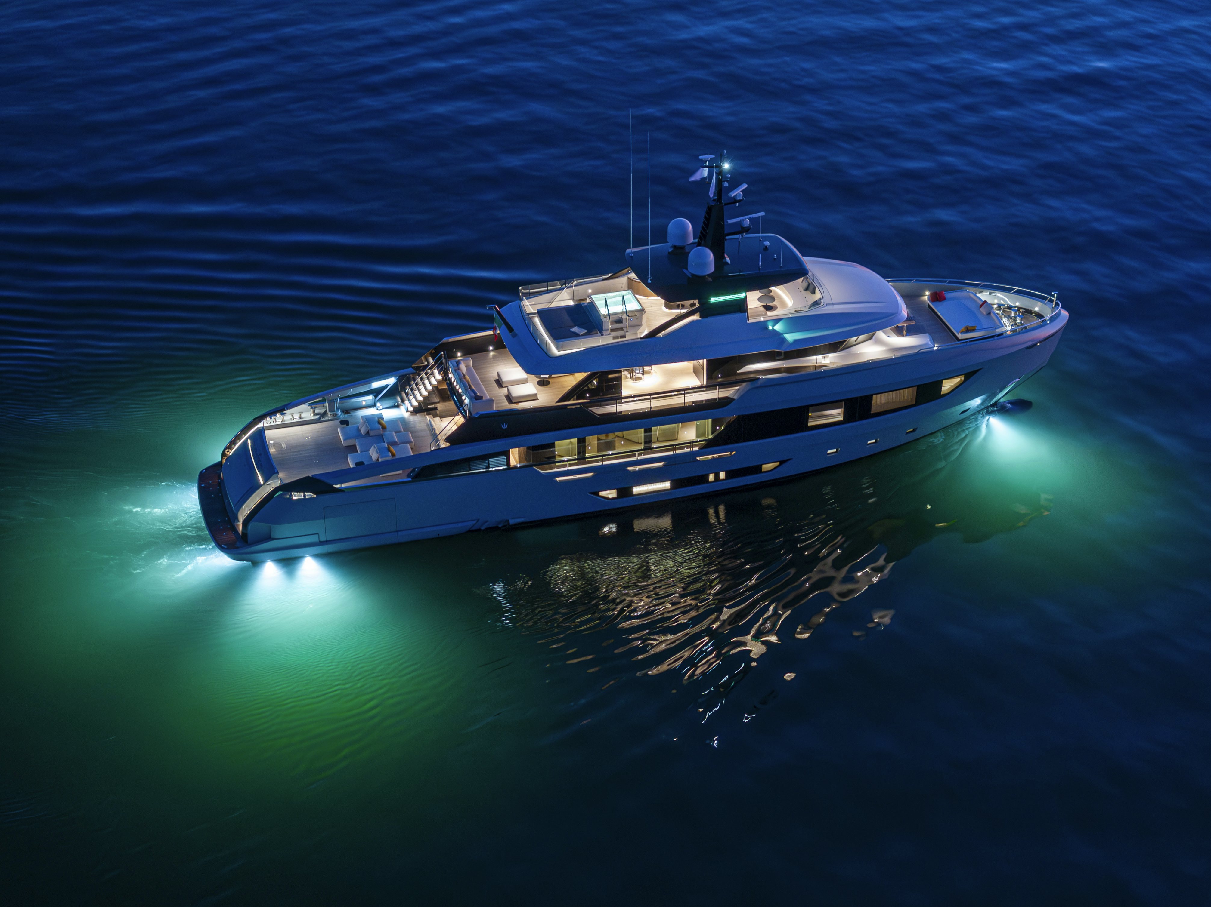 a boat in the water aboard OCEAN KING DOGE 400 Yacht for Sale