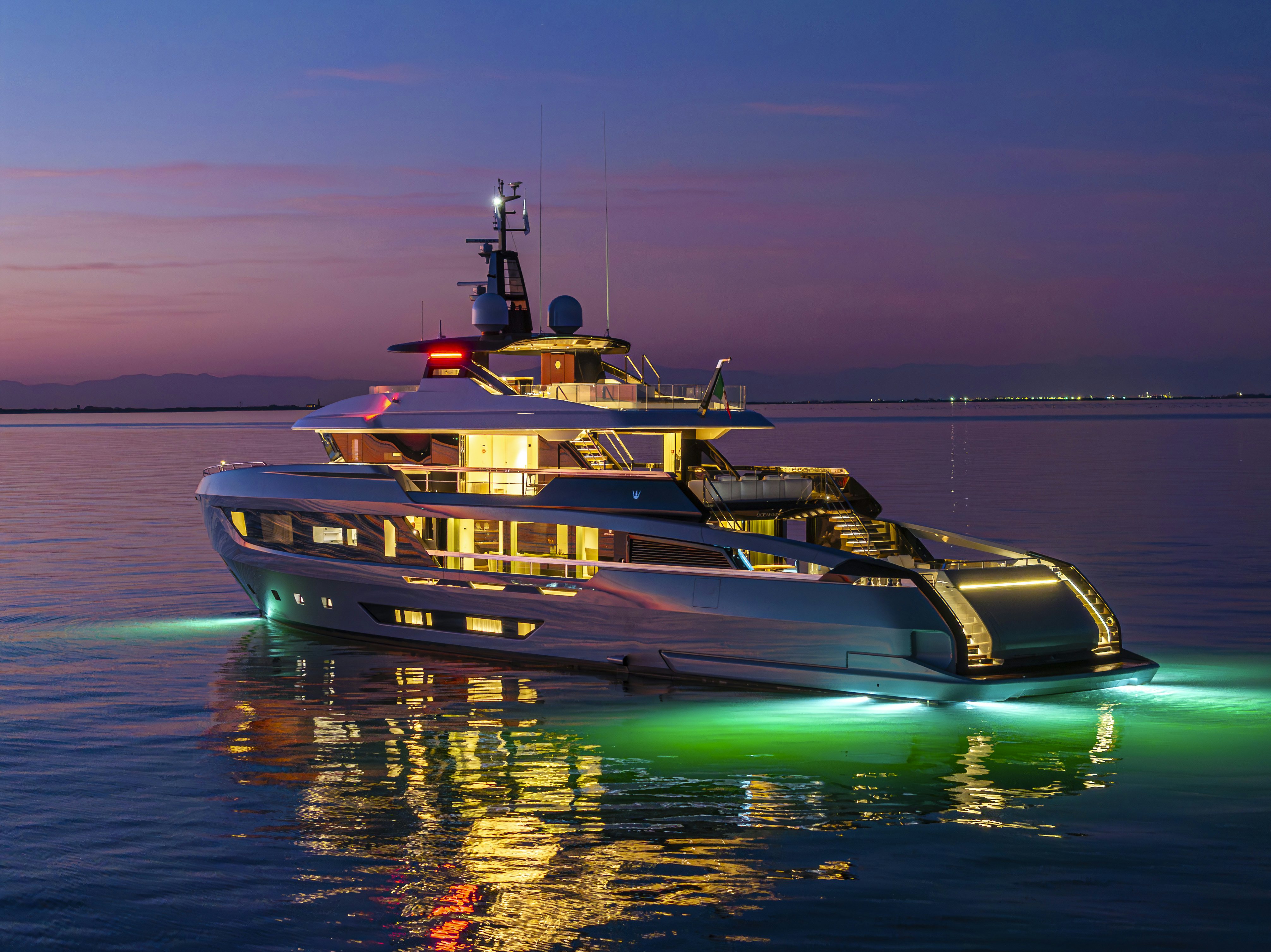 a boat on the water aboard OCEAN KING DOGE 400 Yacht for Sale