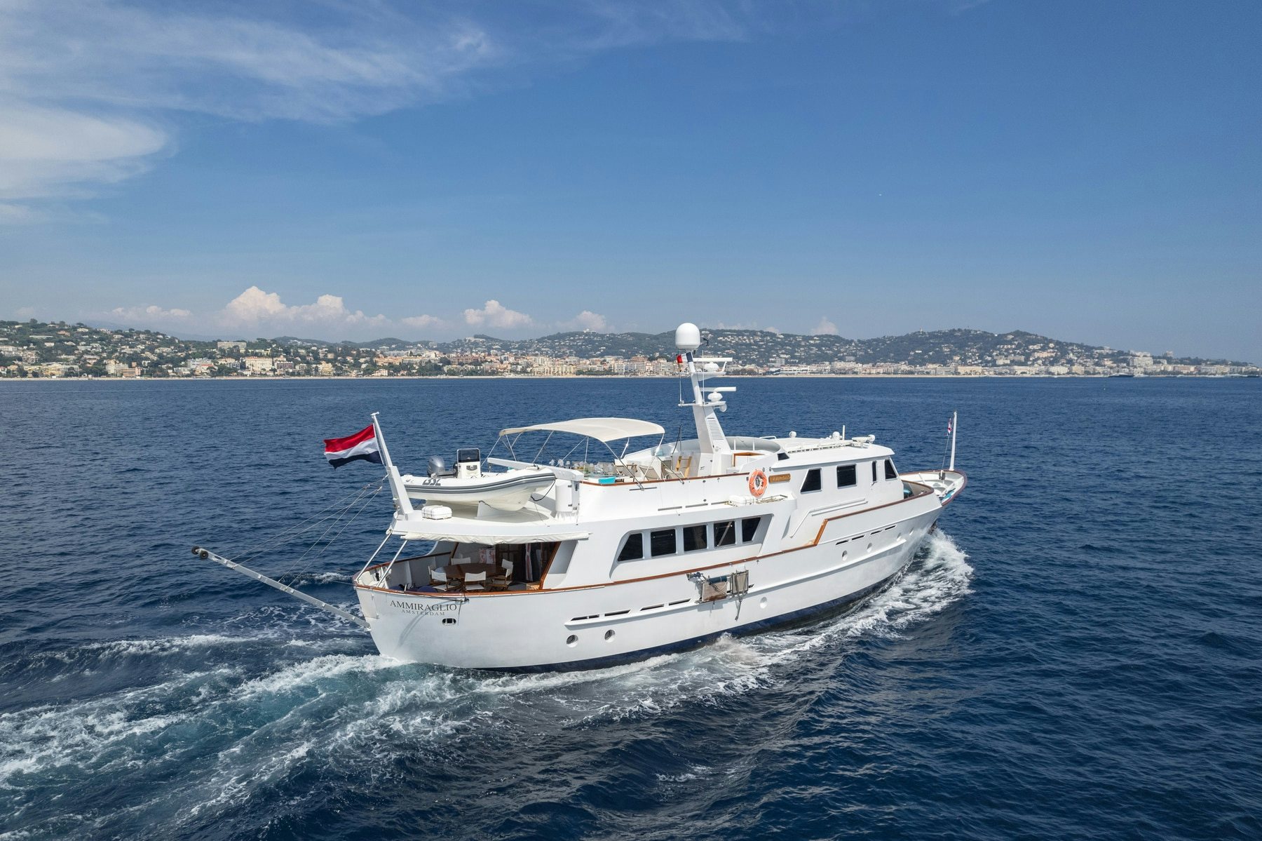 a boat on the water aboard AMMIRAGLIO Yacht for Sale