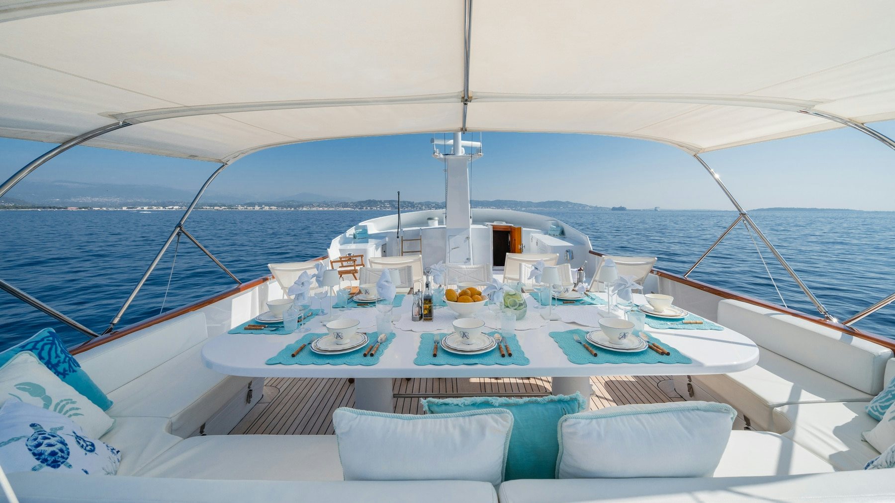 a boat on the water aboard AMMIRAGLIO Yacht for Sale