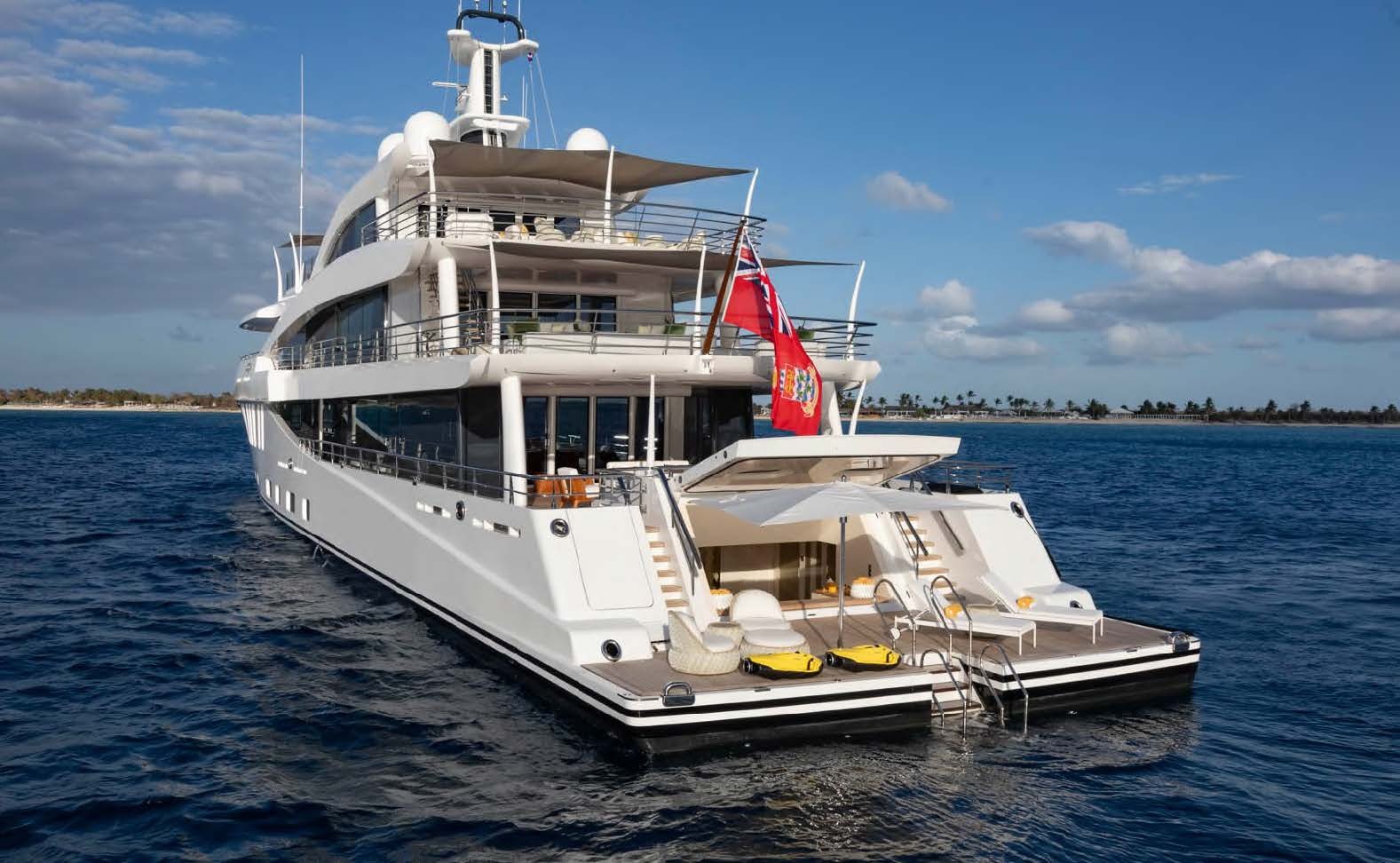 a large white boat in the water aboard MOONSTONE Yacht for Sale