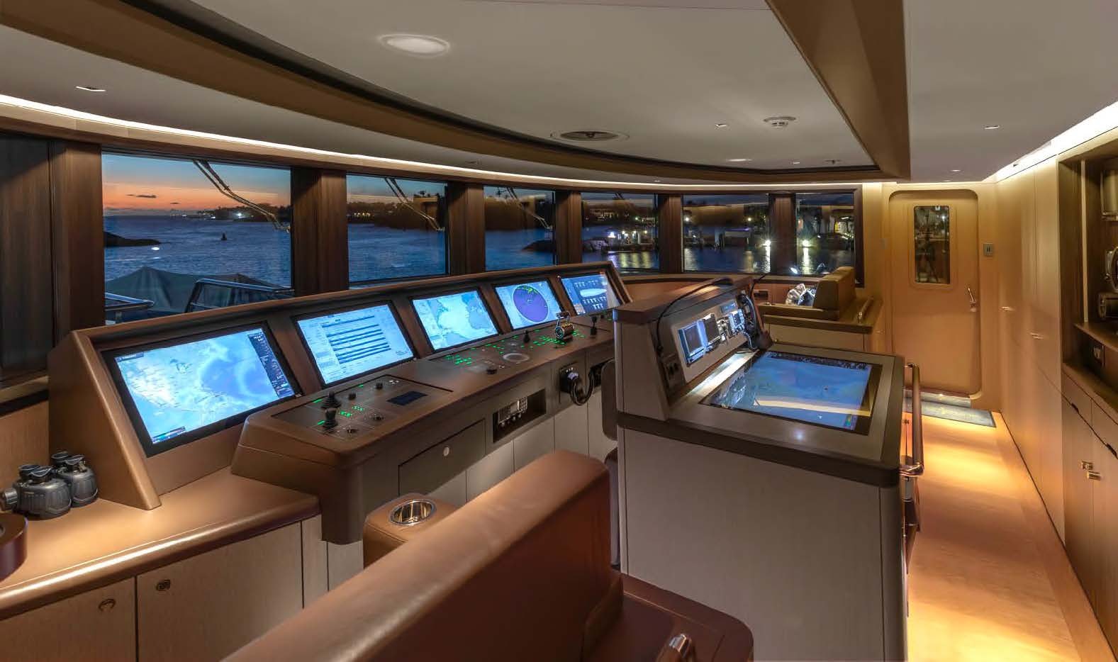 a room with many computers aboard MOONSTONE Yacht for Sale