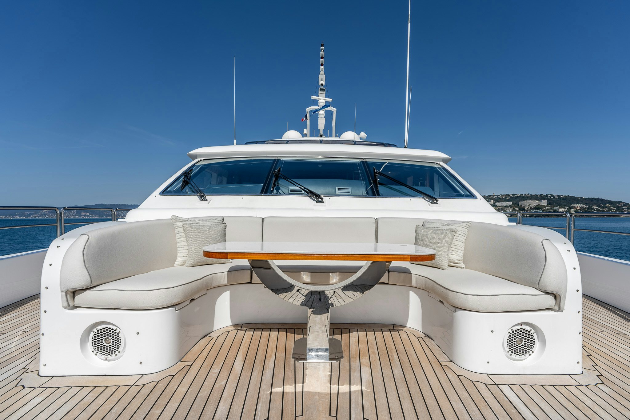 a boat on a dock aboard GRAND CRU Yacht for Sale