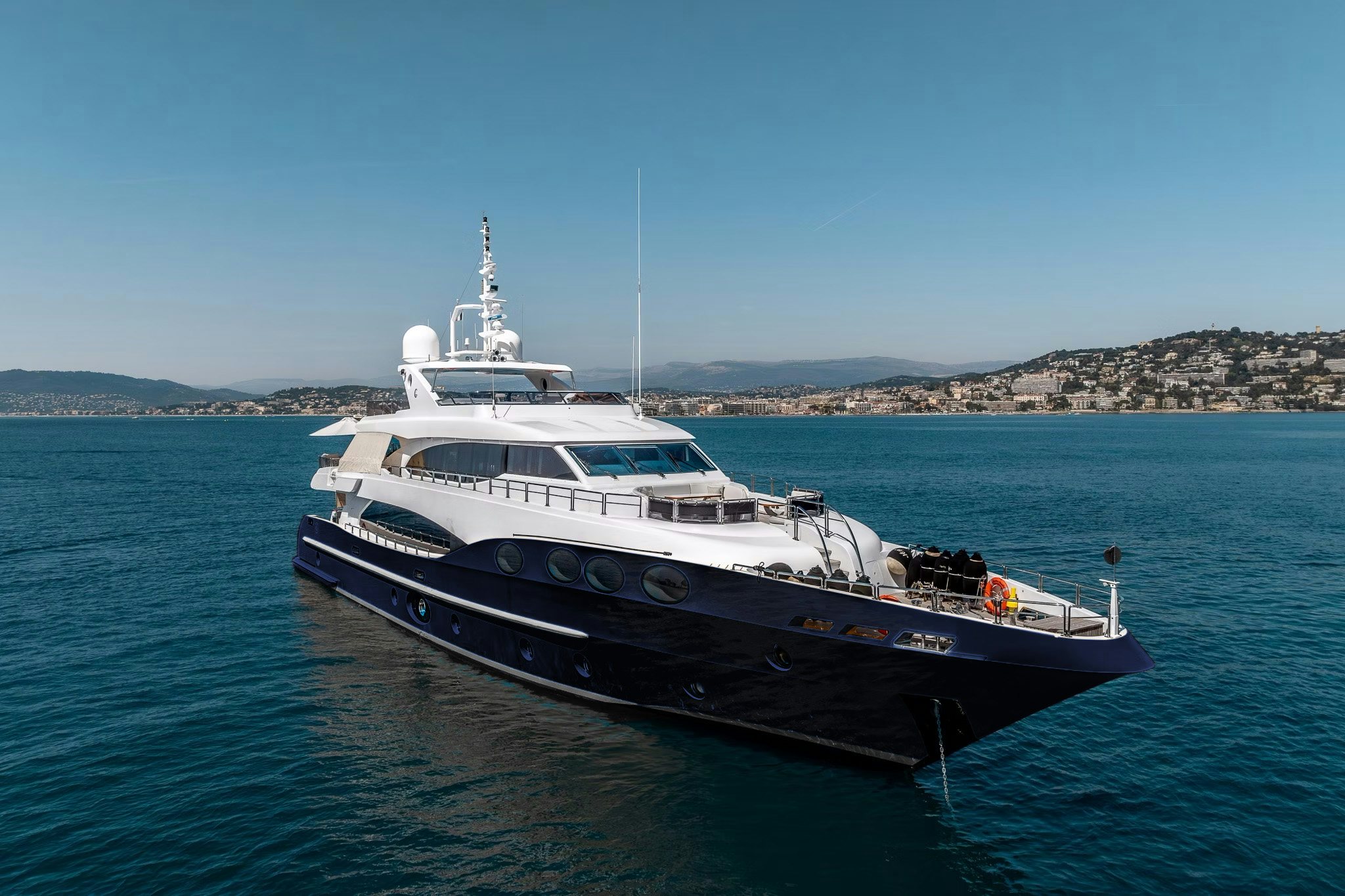 a boat on the water aboard GRAND CRU Yacht for Charter