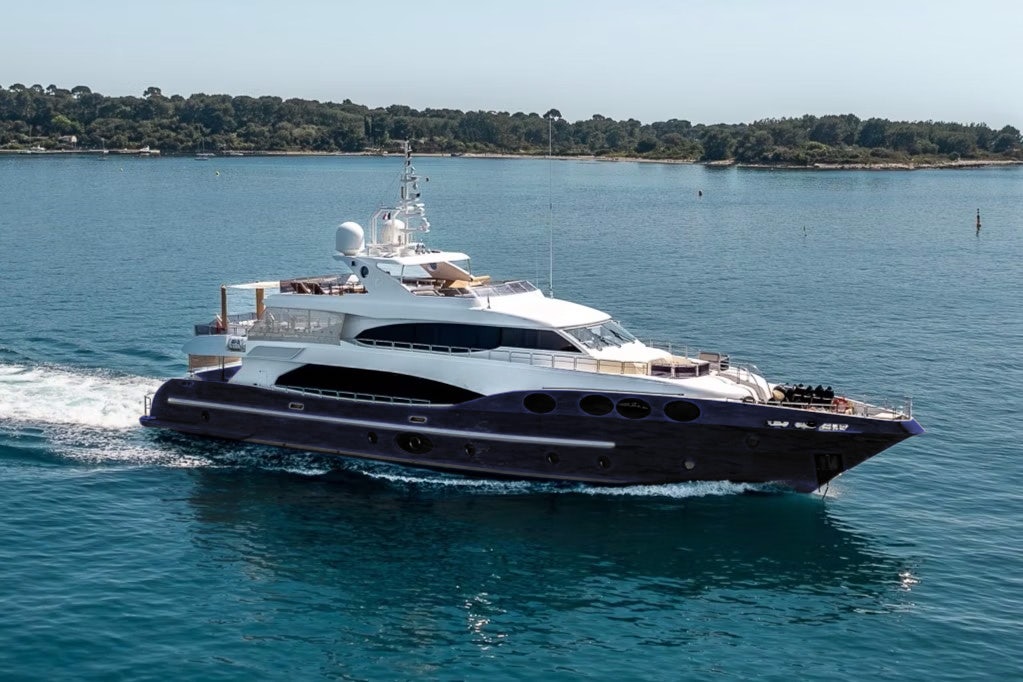 a boat on the water aboard GRAND CRU Yacht for Charter