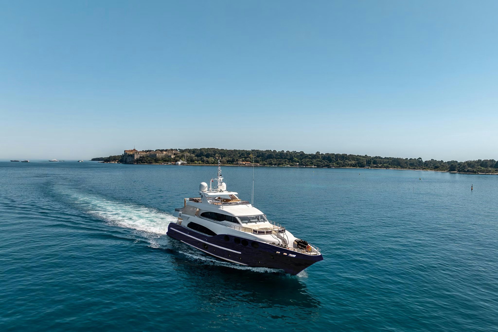 a boat on the water aboard GRAND CRU Yacht for Charter