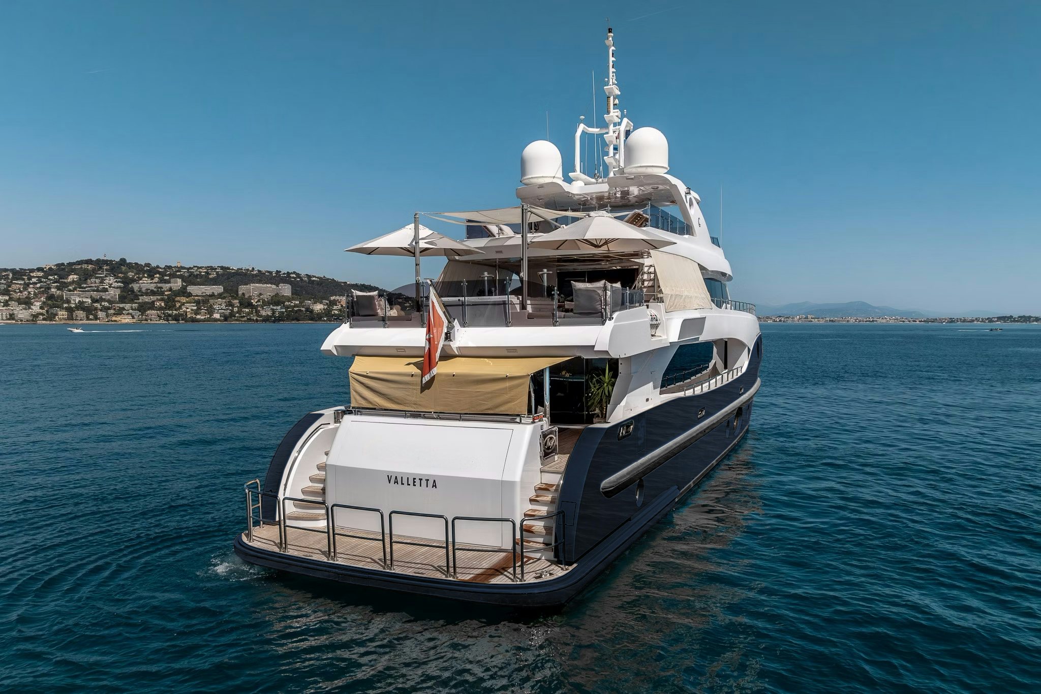 a boat in the water aboard GRAND CRU Yacht for Charter
