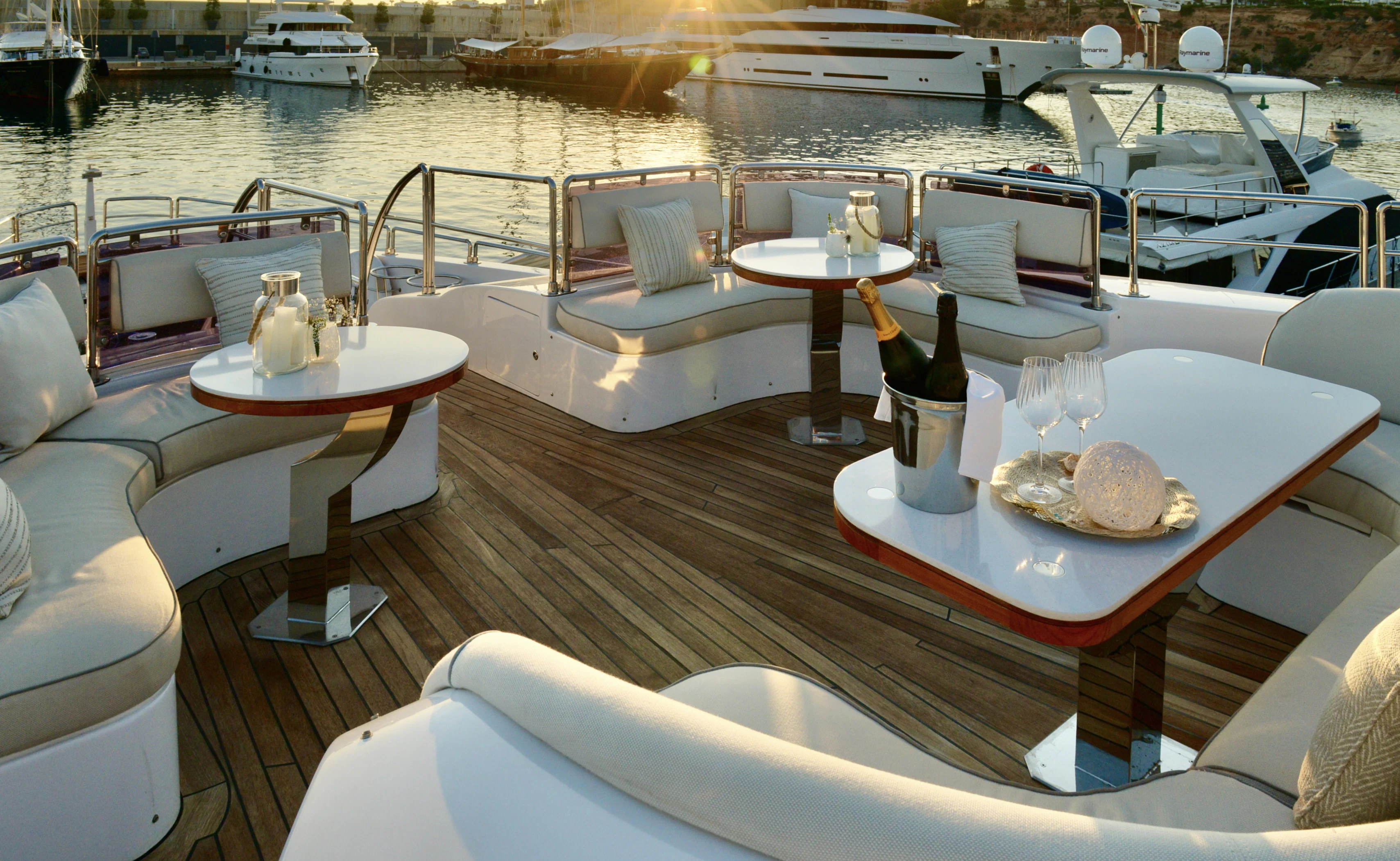 a boat on the water aboard GRAND CRU Yacht for Charter