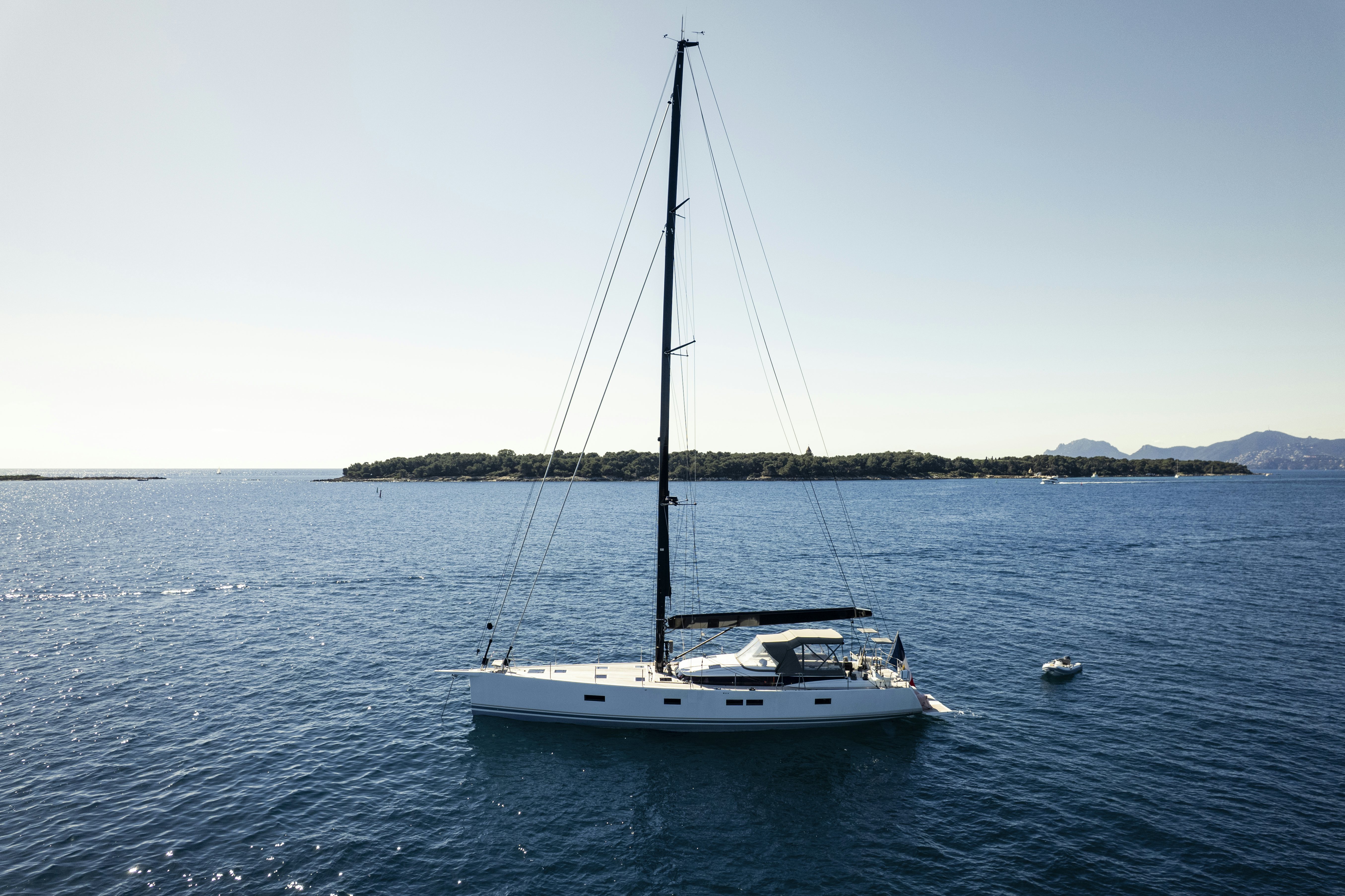 a sailboat on the water aboard DREAM ON Yacht for Sale