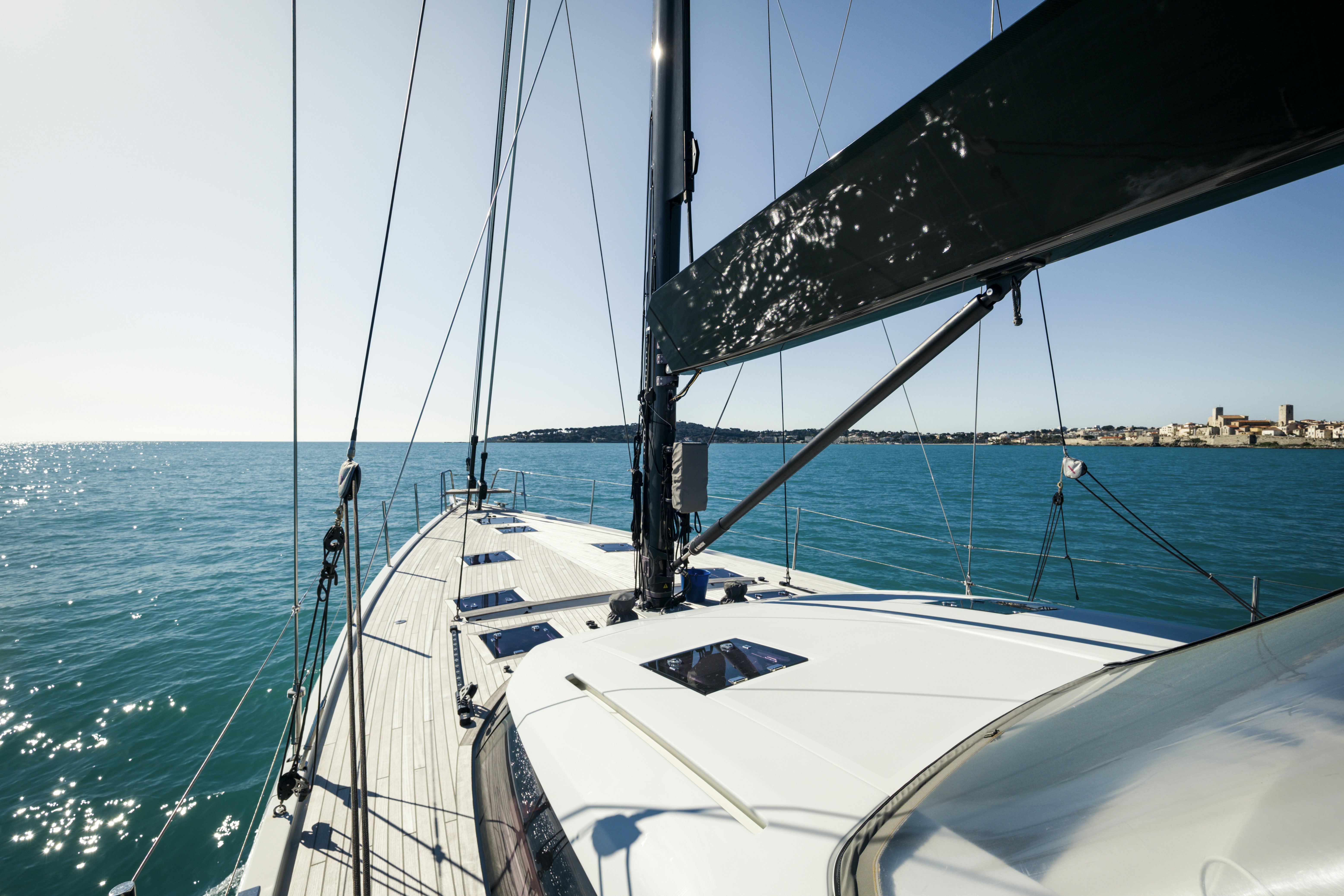 a sailboat on the water aboard DREAM ON Yacht for Sale