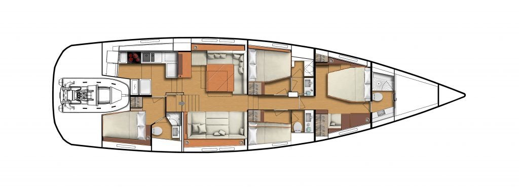 diagram aboard DREAM ON Yacht for Sale