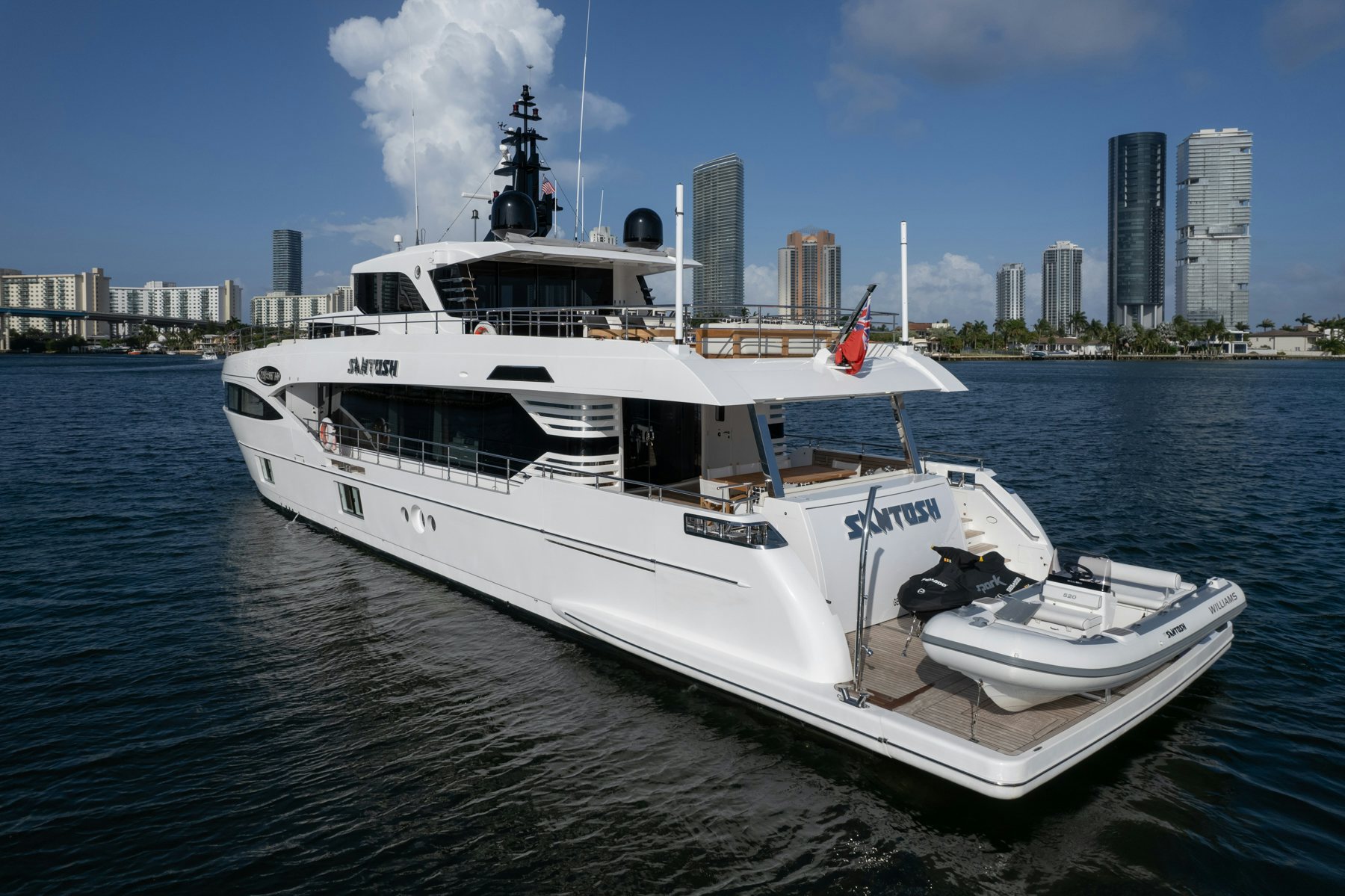 a boat in the water aboard SANTOSH Yacht for Sale