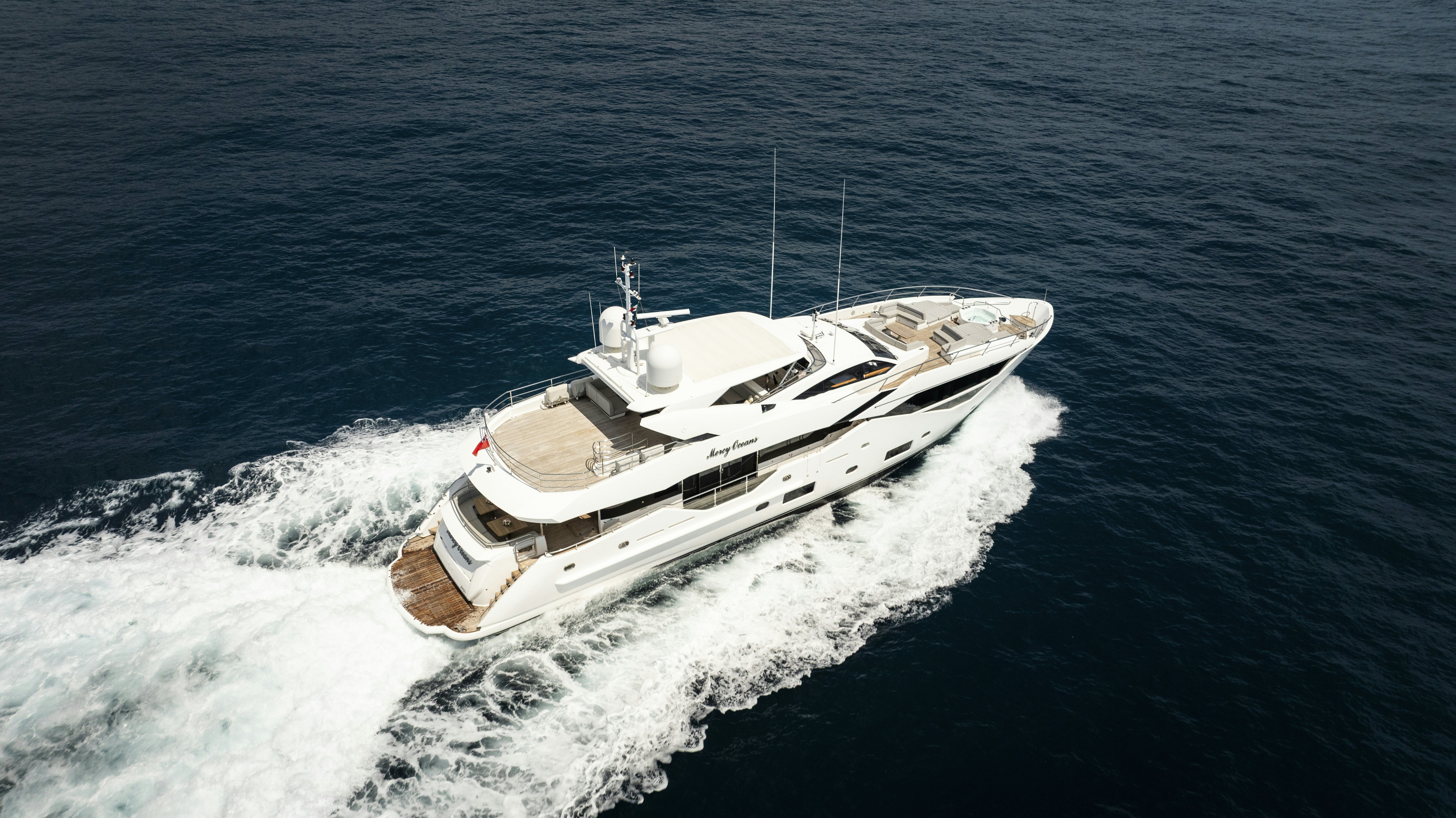 a boat on the water aboard MERCY OCEANS Yacht for Sale
