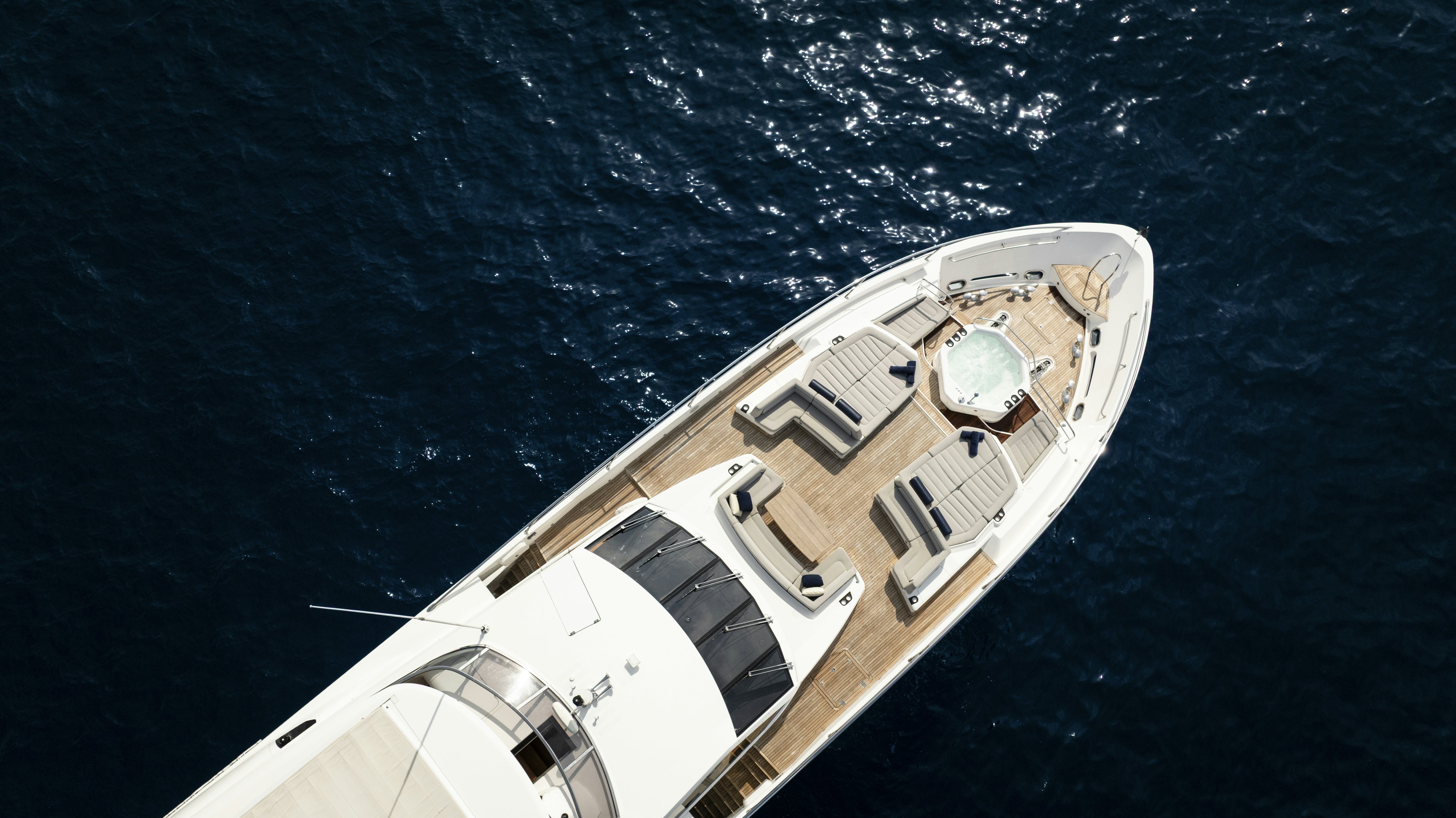 a space ship in the water aboard MERCY OCEANS Yacht for Sale